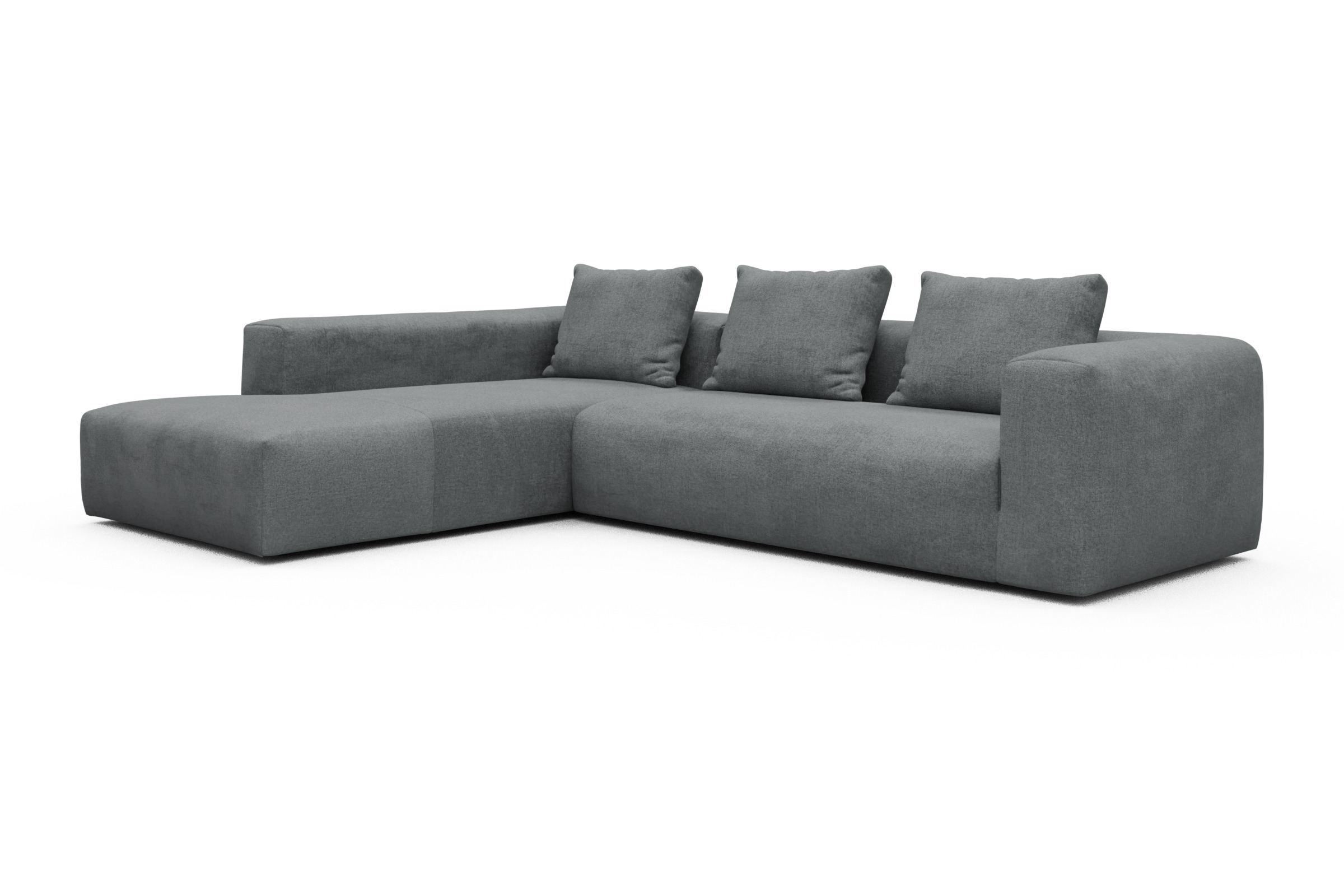 Ecksofa Fred Relax-Ecke links mit 2,5-Sitzer Casone-Gravel-Grey