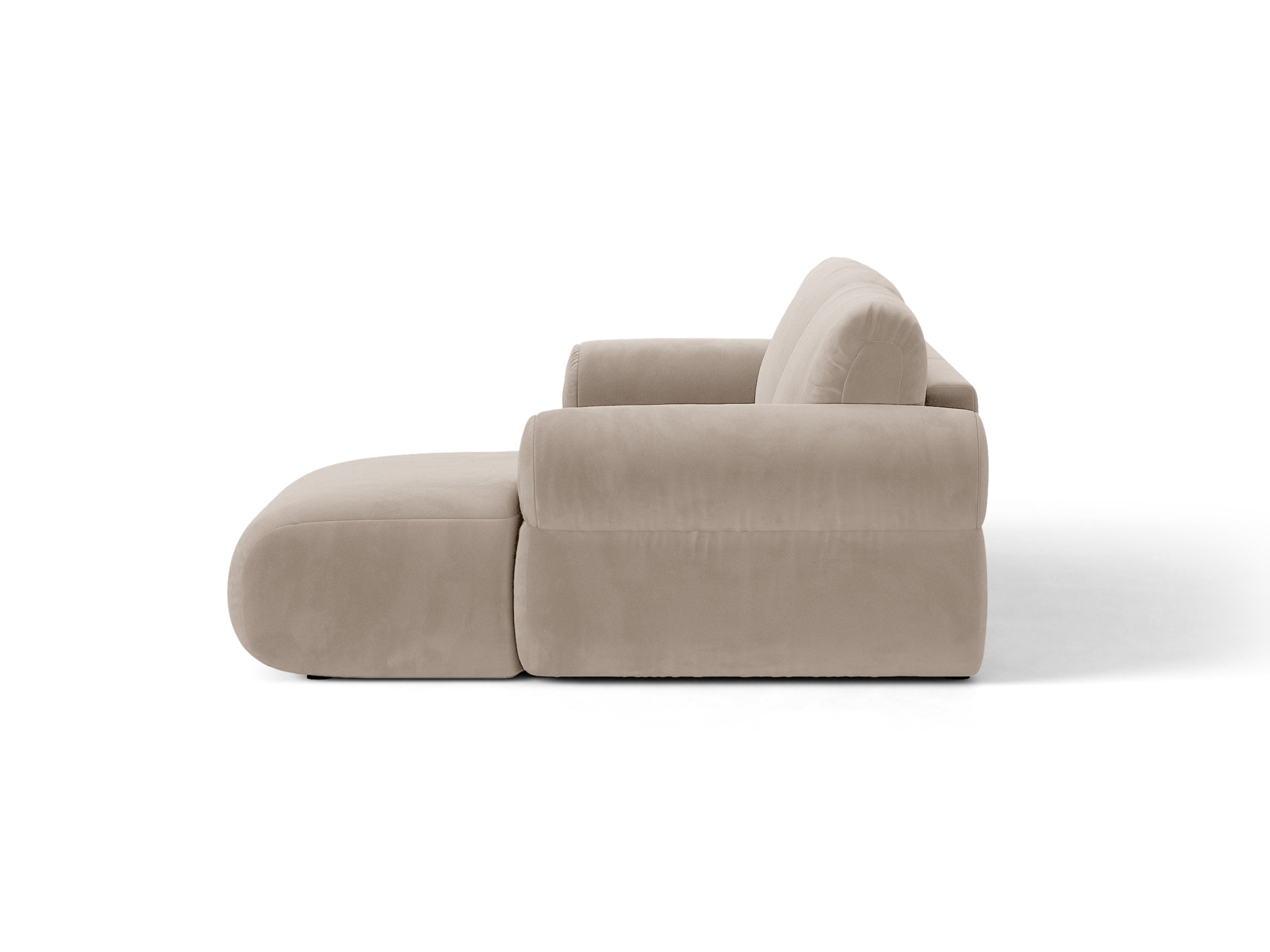 Micadoni Ophelia Ecksofa Links Samt Salvador Beige