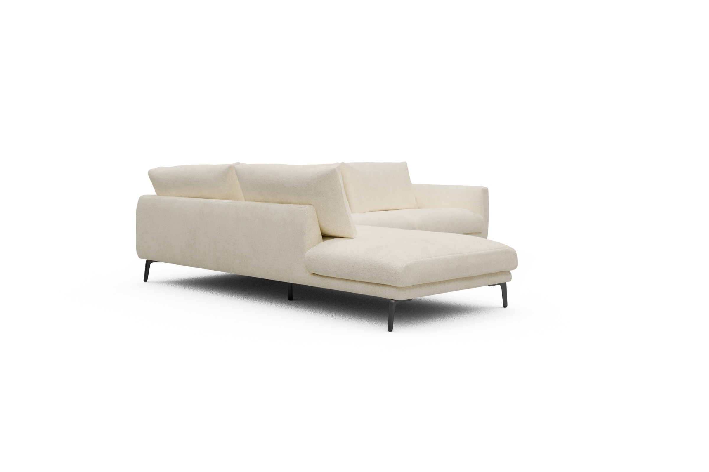 Ecksofa Karl Relax-Ecke links mit 2,5-Sitzer Boucle-Off-White