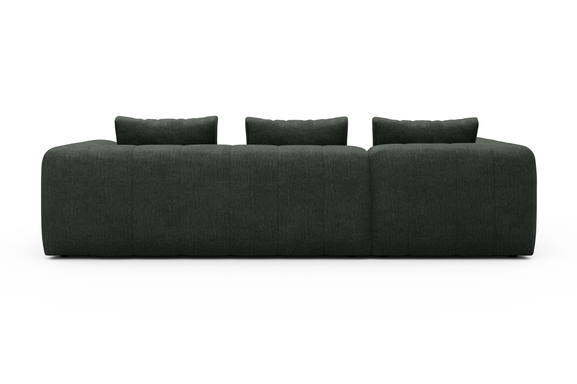 Ecksofa Hugo 2x 2,5-Sitzer Armlehne rechts Aivi-Pine-Green