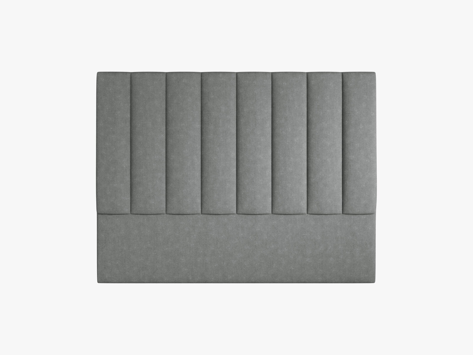 Micadoni Marl Samtiger Kopfteil 140 cm (H 120 cm) Strukturierter Stoff Liberty Grau 160x120