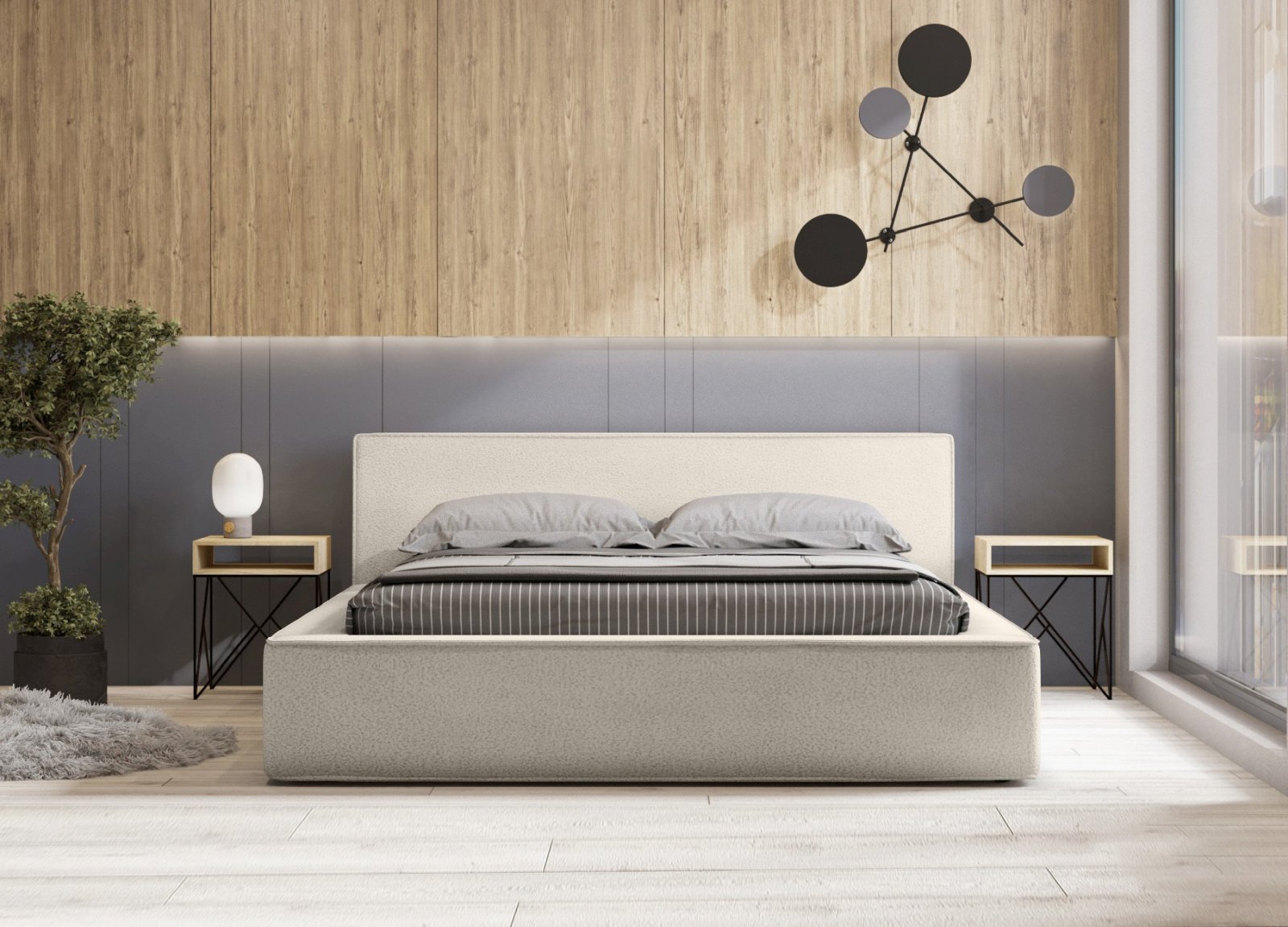 Polsterbett Delano Boucle 140x200 mit Metallrahmen Now Or Never 03