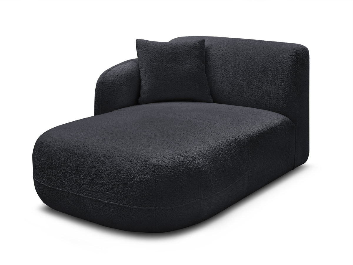 Bobochic Anda Méridienne-Modul Chenille Schwarz Ecke links