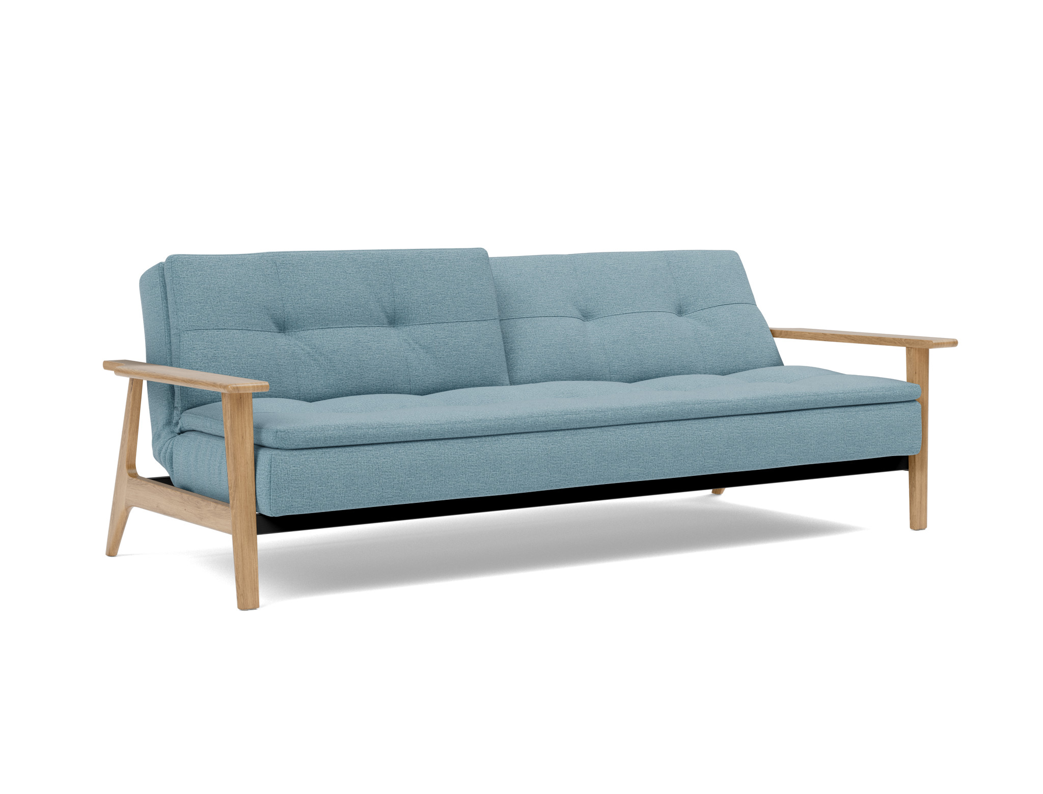 Schlafsofa Dublexo Frej Flachgewebe Mixed Dance 525-Light-Blue