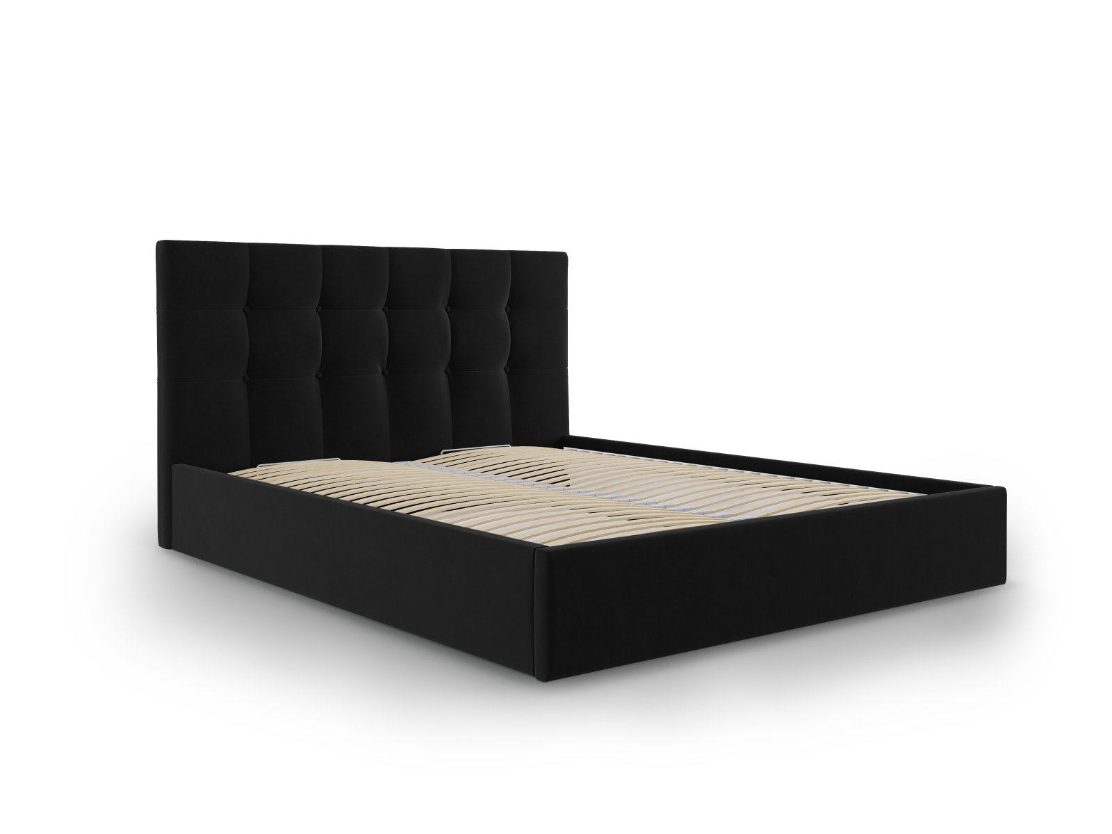 Micadoni Bett Phaedra Samt Matt Velvet Schwarz 140x200