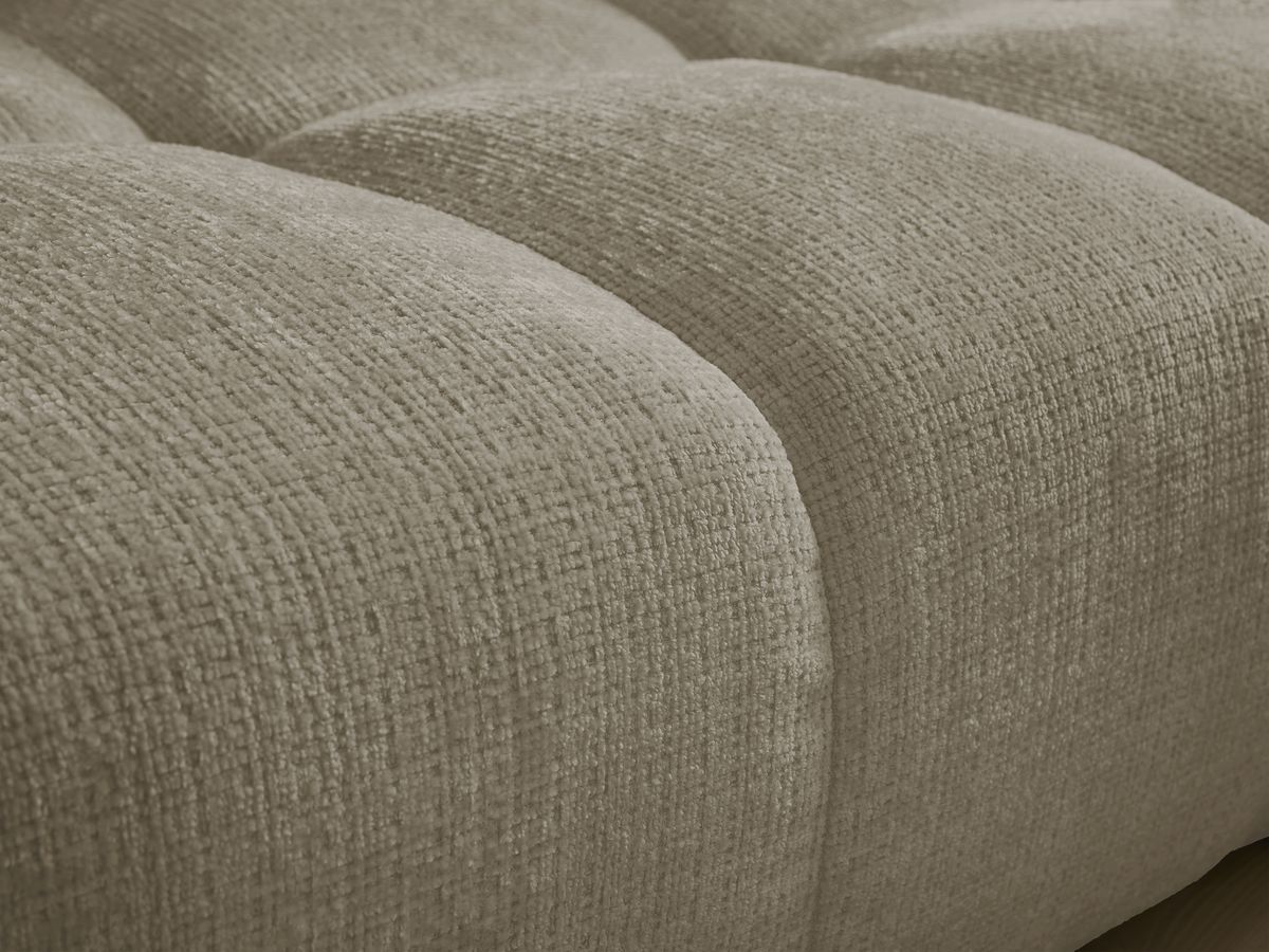 Bobochic Anakin Sofa 3-Sitzer, 2 Kissen Strukturstoff Taupe