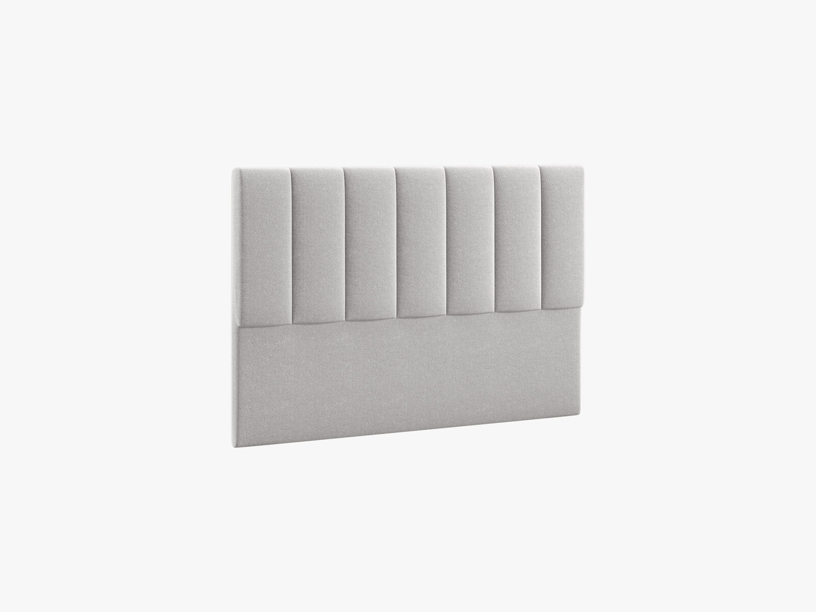 Micadoni Marl Samtiger Kopfteil 140 cm (H 95 cm) Chenille Eden Hellgrau 140x95