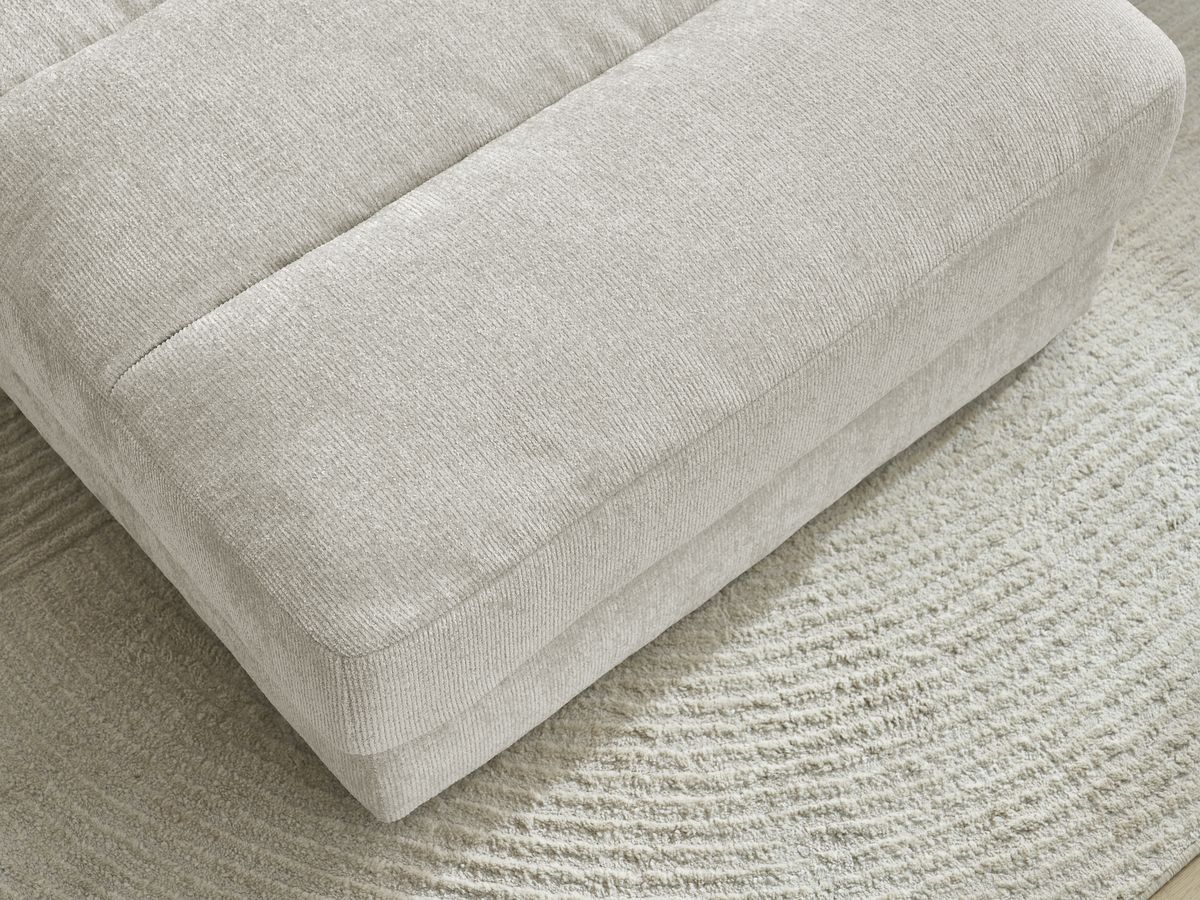 Bobochic Sierra Pouf Strukturstoff Beige