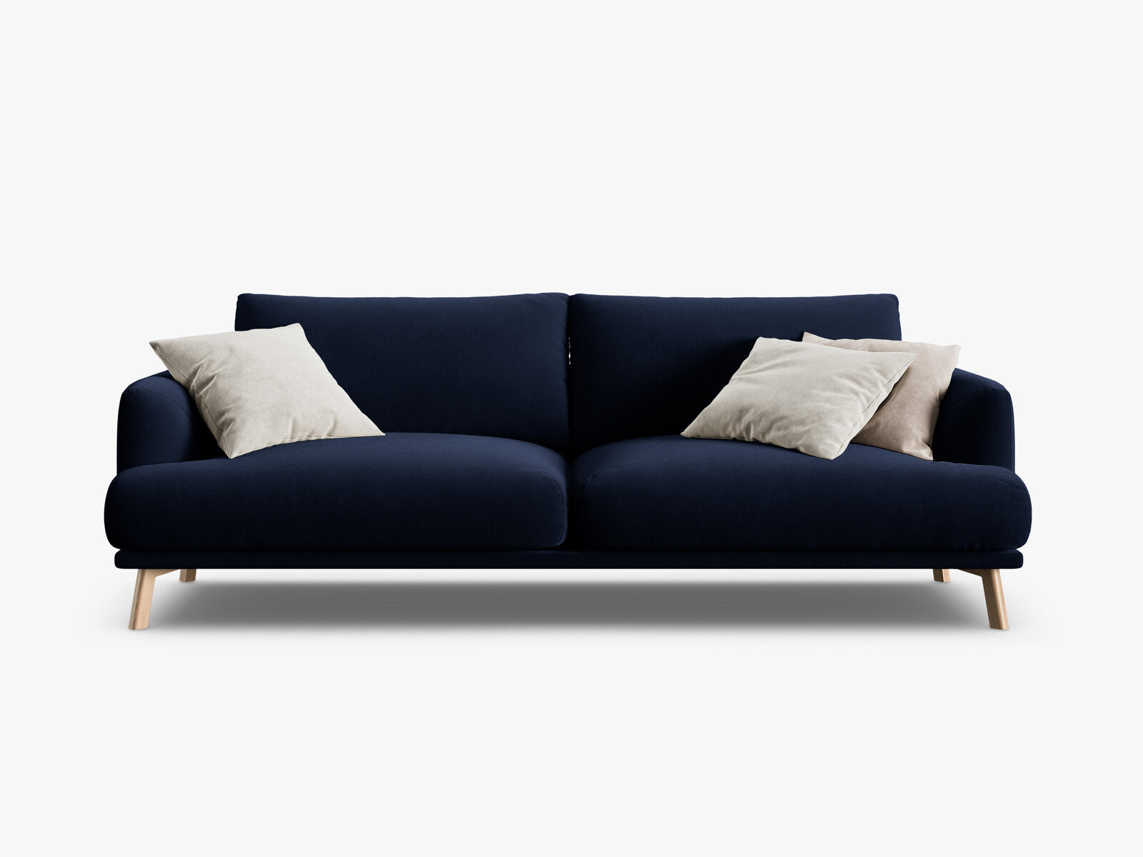 Micadoni Sofa Naomi 3-Sitzer Samt Salvador Königsblau