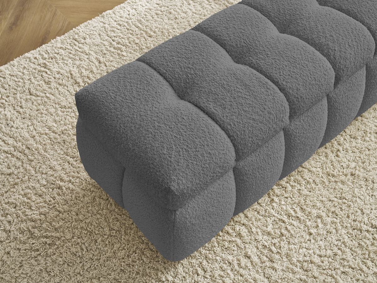 Bobochic Mont-blanc Bettbank Bouclé-Stoff Dunkelgrau