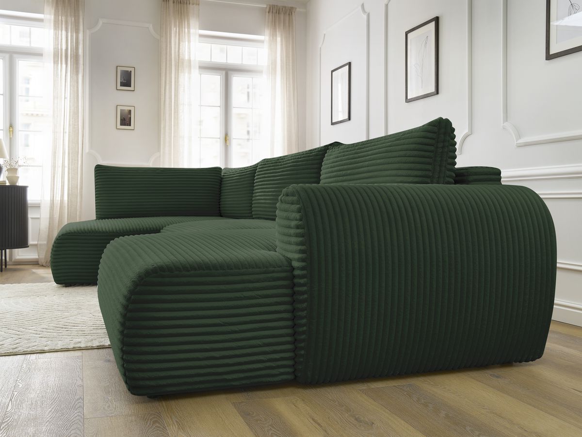 Bobochic Lucien Wohnlandschaft Breitcord weich Grün Ecke rechts