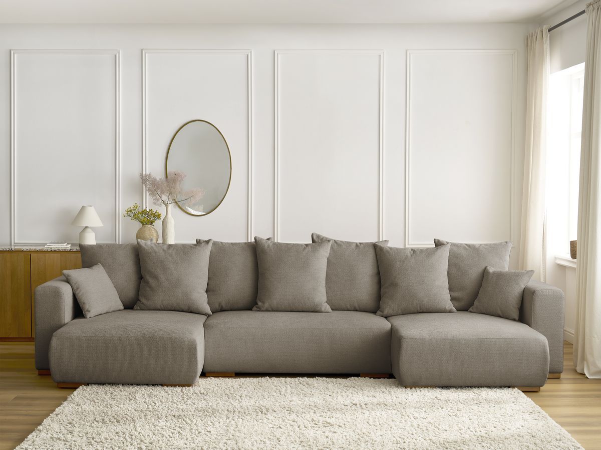 Bobochic Sidonie Wohnlandschaft Melange-Stoff Taupe