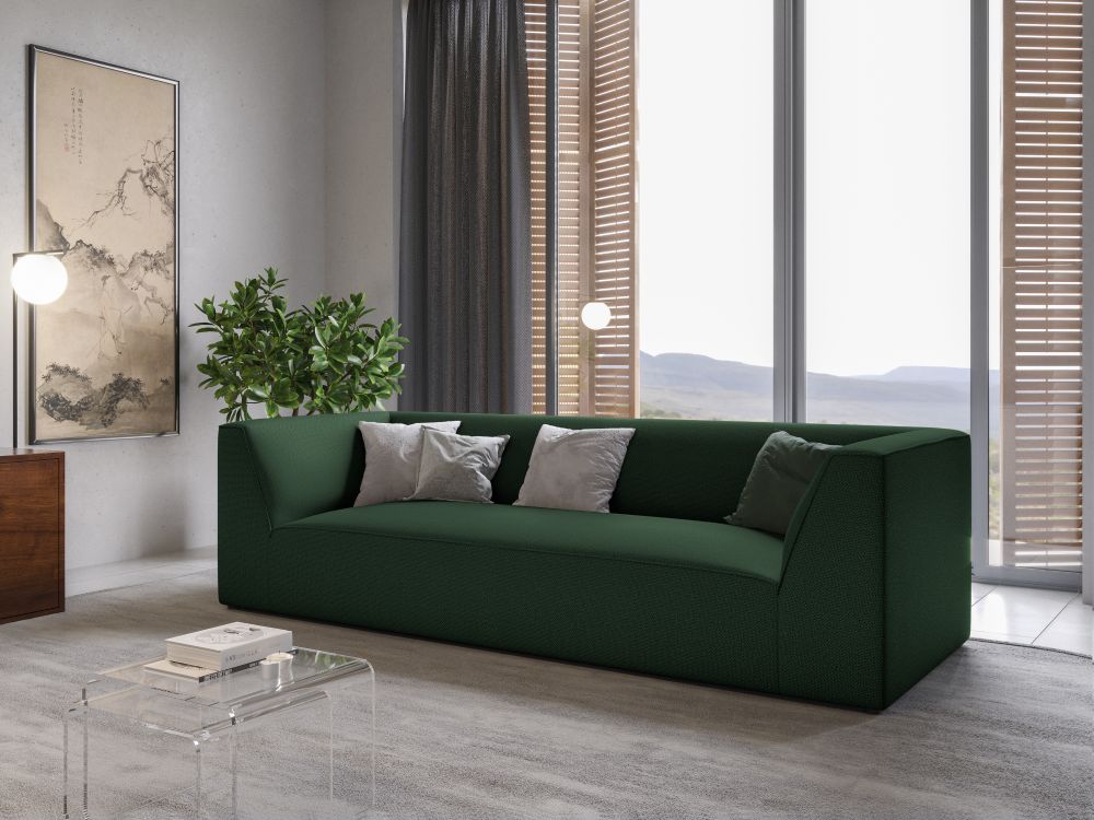 Cosmopolitan Design Sofa Siena 3-Sitzer Strukturierter Stoff Ottawa Grün