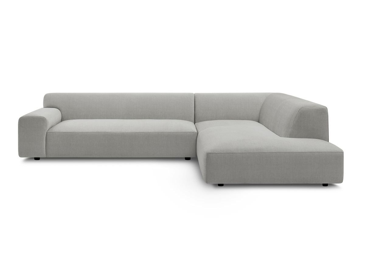 Bobochic Lavena Ecksofa 312 × 220 cm Samt Hellgrau Ecke rechts