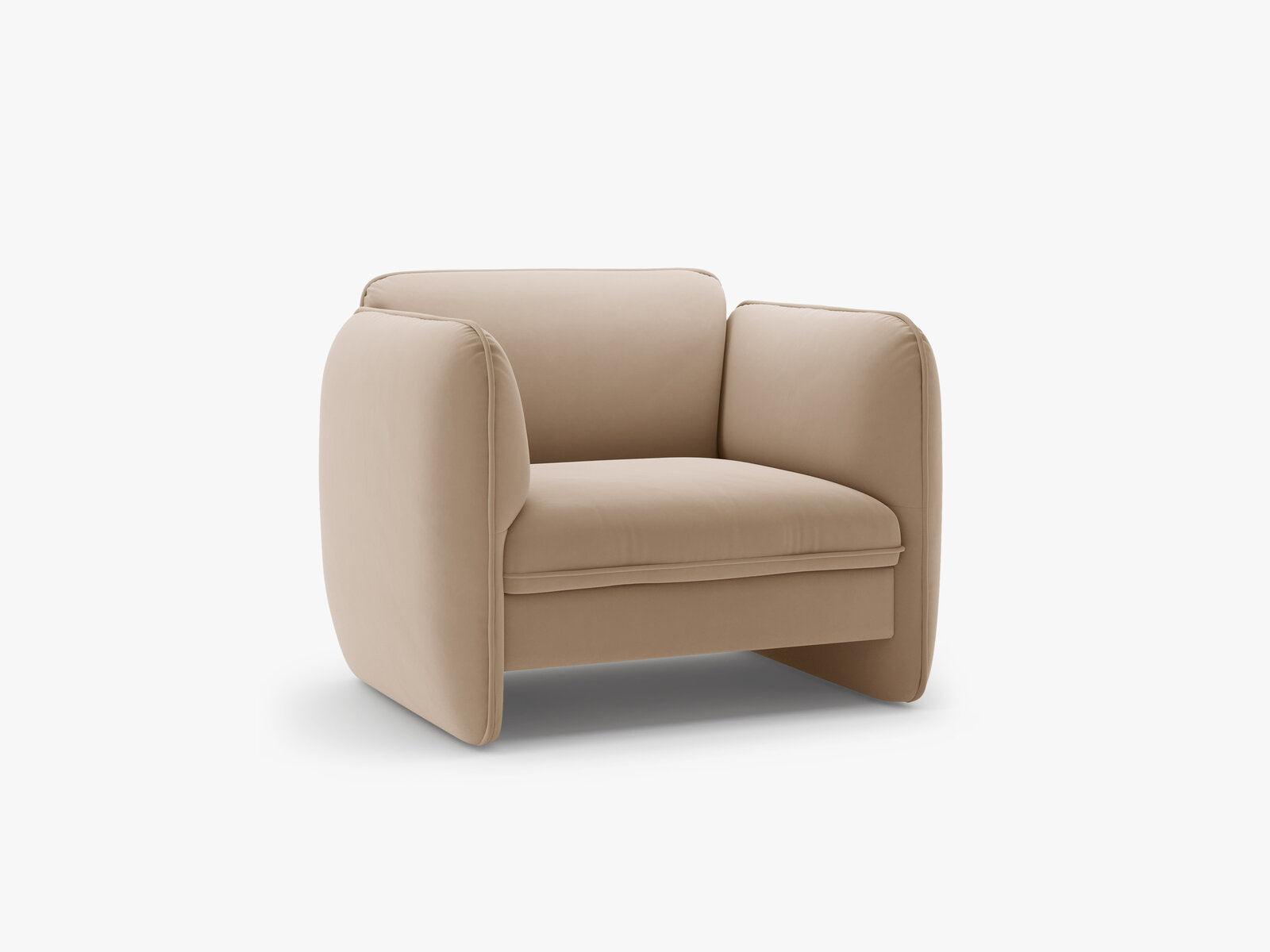 Micadoni Georgia Armsessel Samt Magic Velvet Mandelbeige
