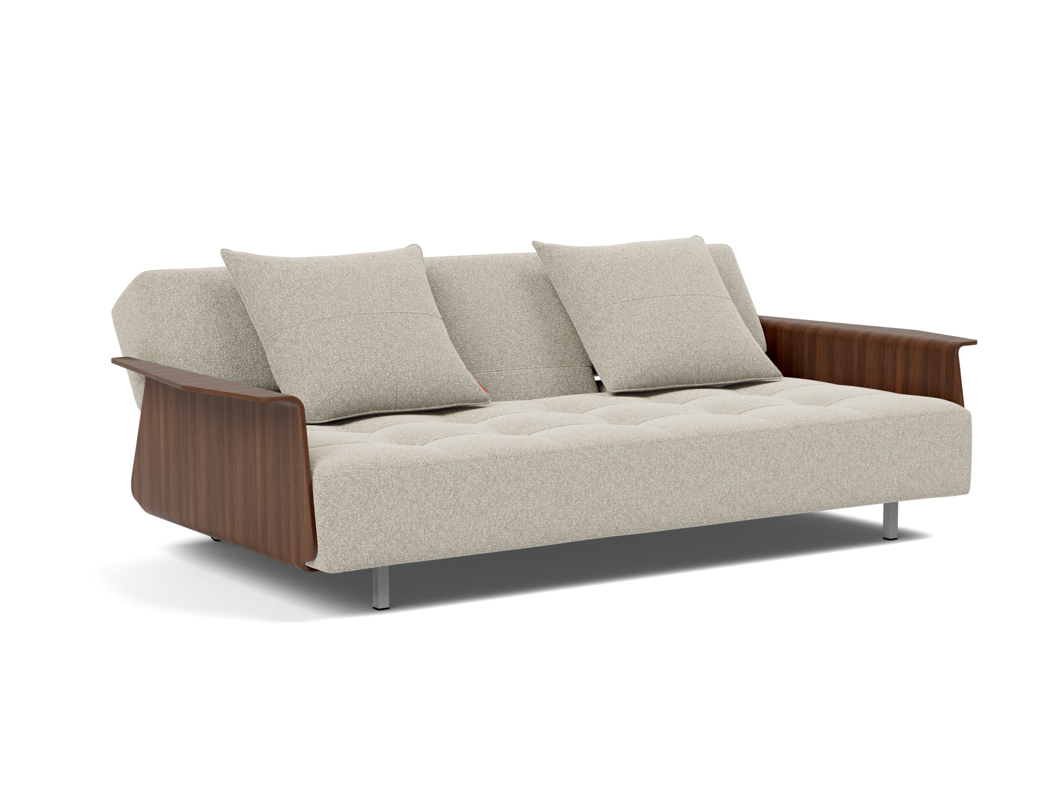 Schlafsofa Long Horn D.E.L. mit Armlehnen Boucle Skandi 539-Beige