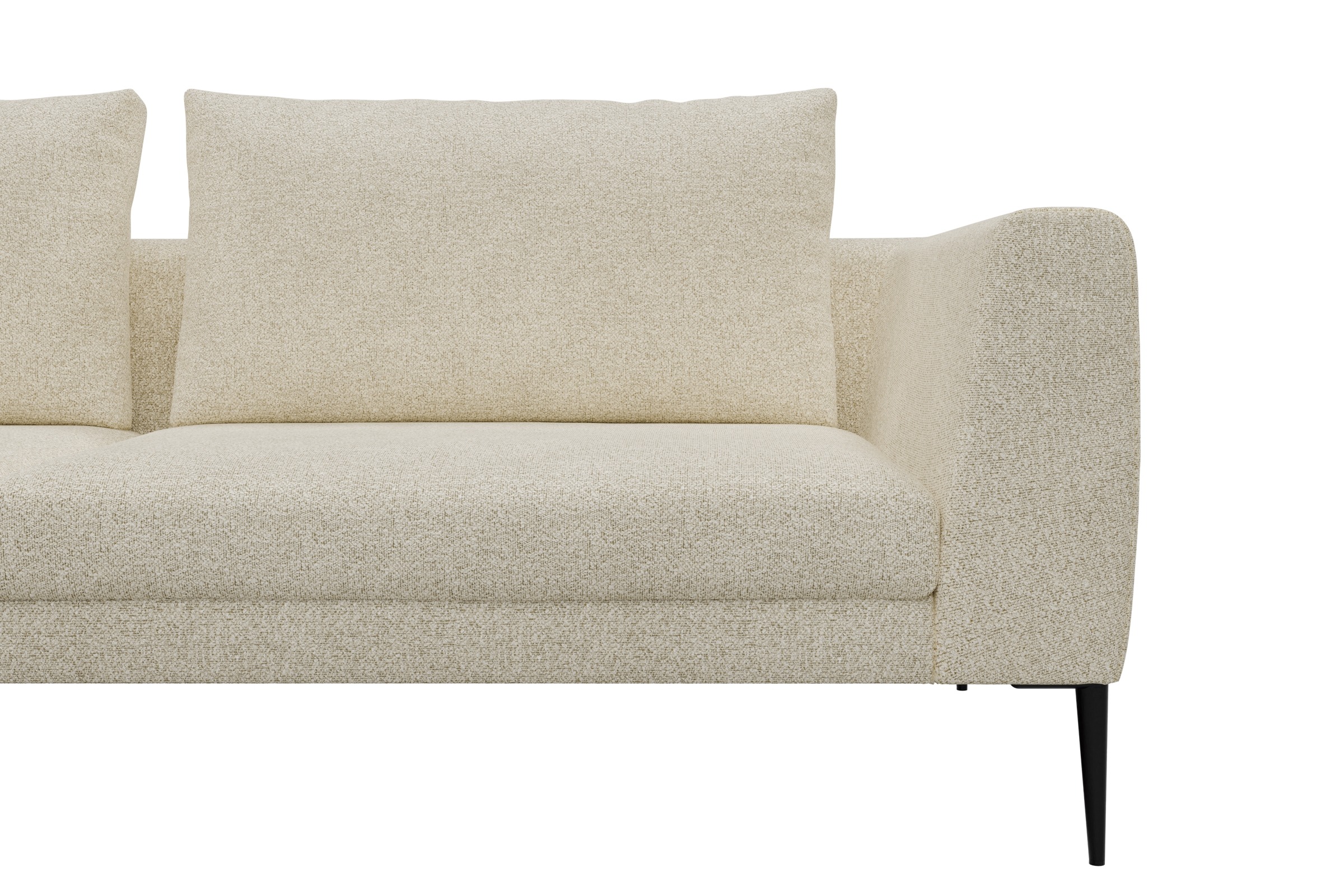 Ecksofa Paul Relax-Ecke links mit 2-Sitzer Boucle-Off-White
