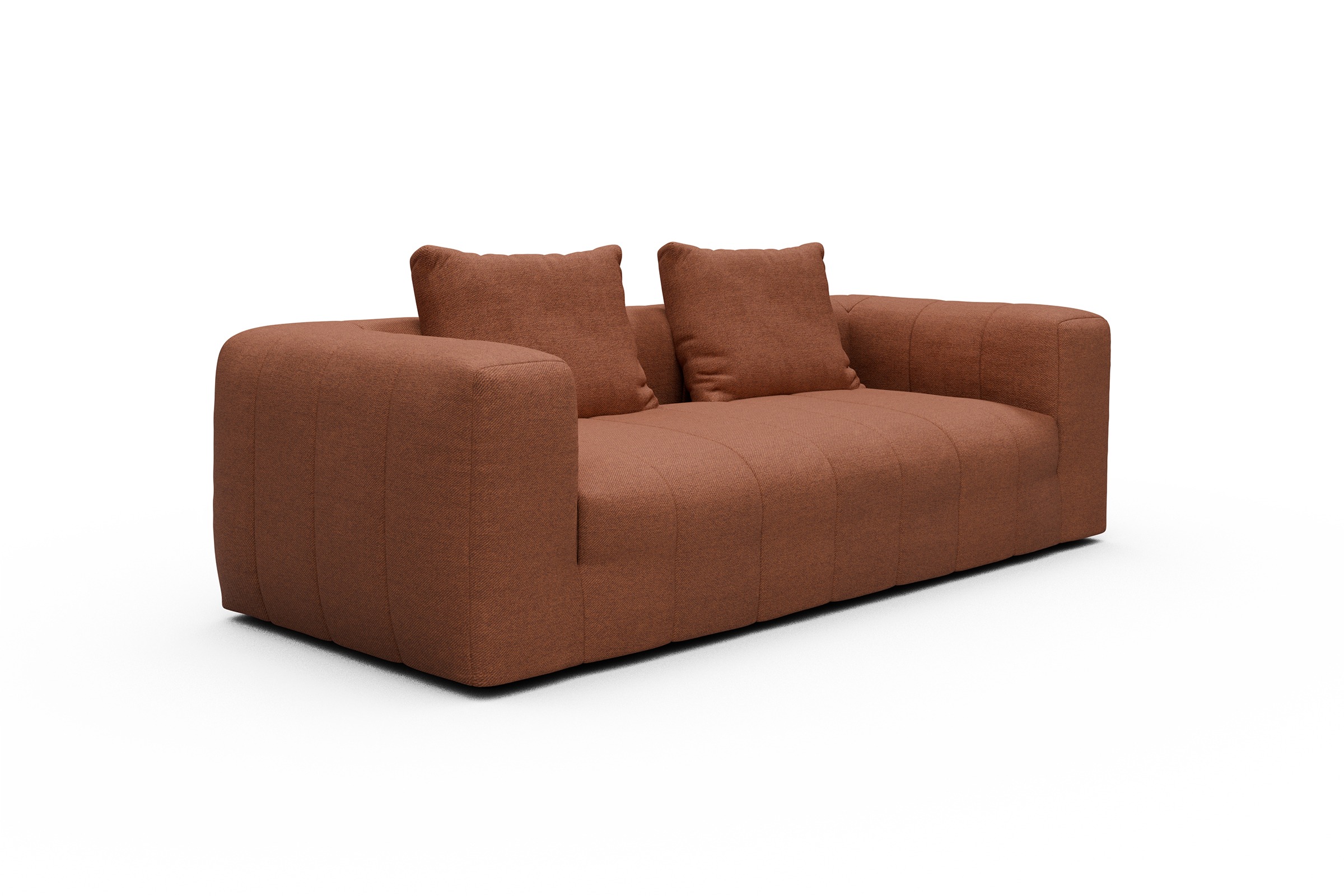 Sofa Hugo 3-Sitzer Weda-Rust
