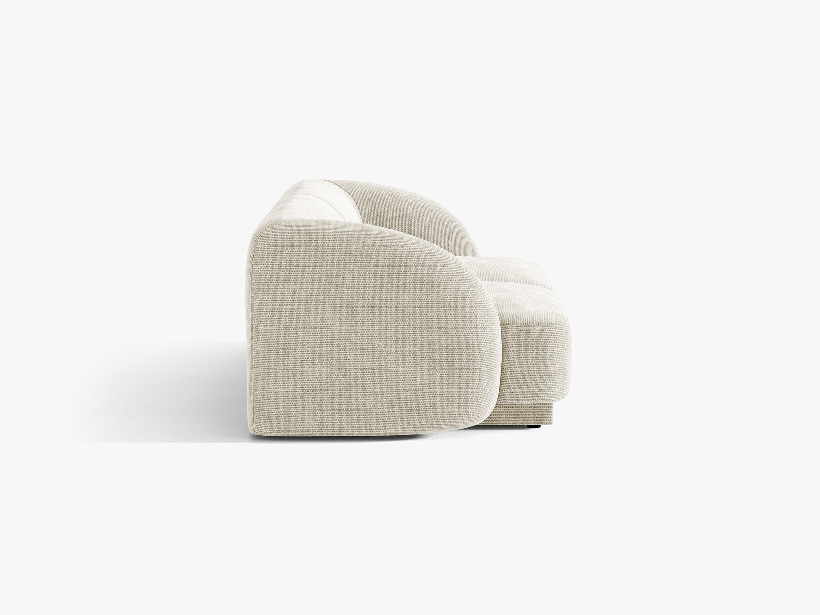 Micadoni Sofa Miley 2-Sitzer Chenille Eden Helles Beige