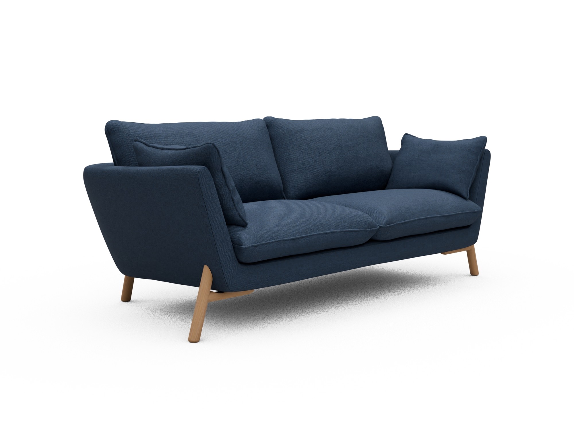 Skandi Home Sofa Emil 2-Sitzer Beinfarbe Eiche Natur Weda-Blue moebelfaktor