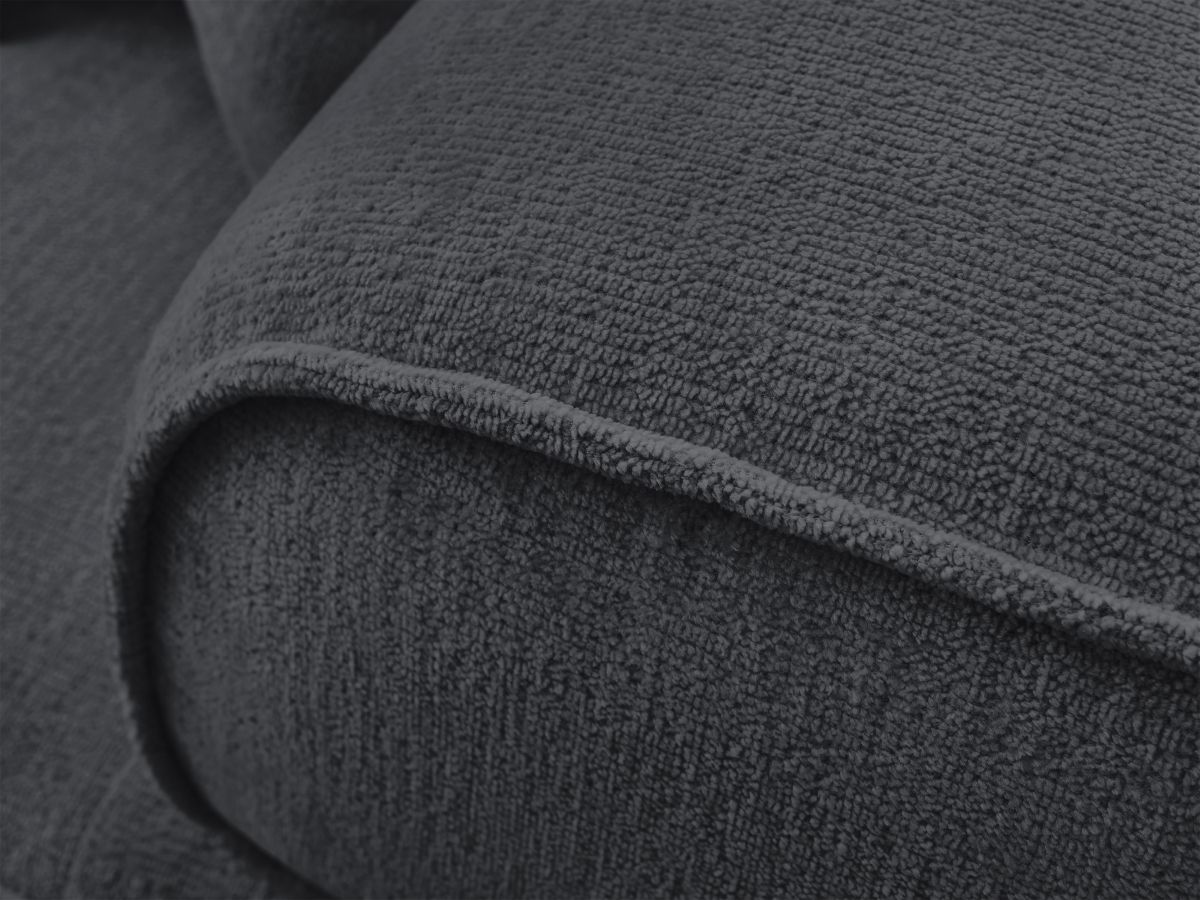 Bobochic Whesley Sofa 3-Sitzer Stoff Dunkelgrau