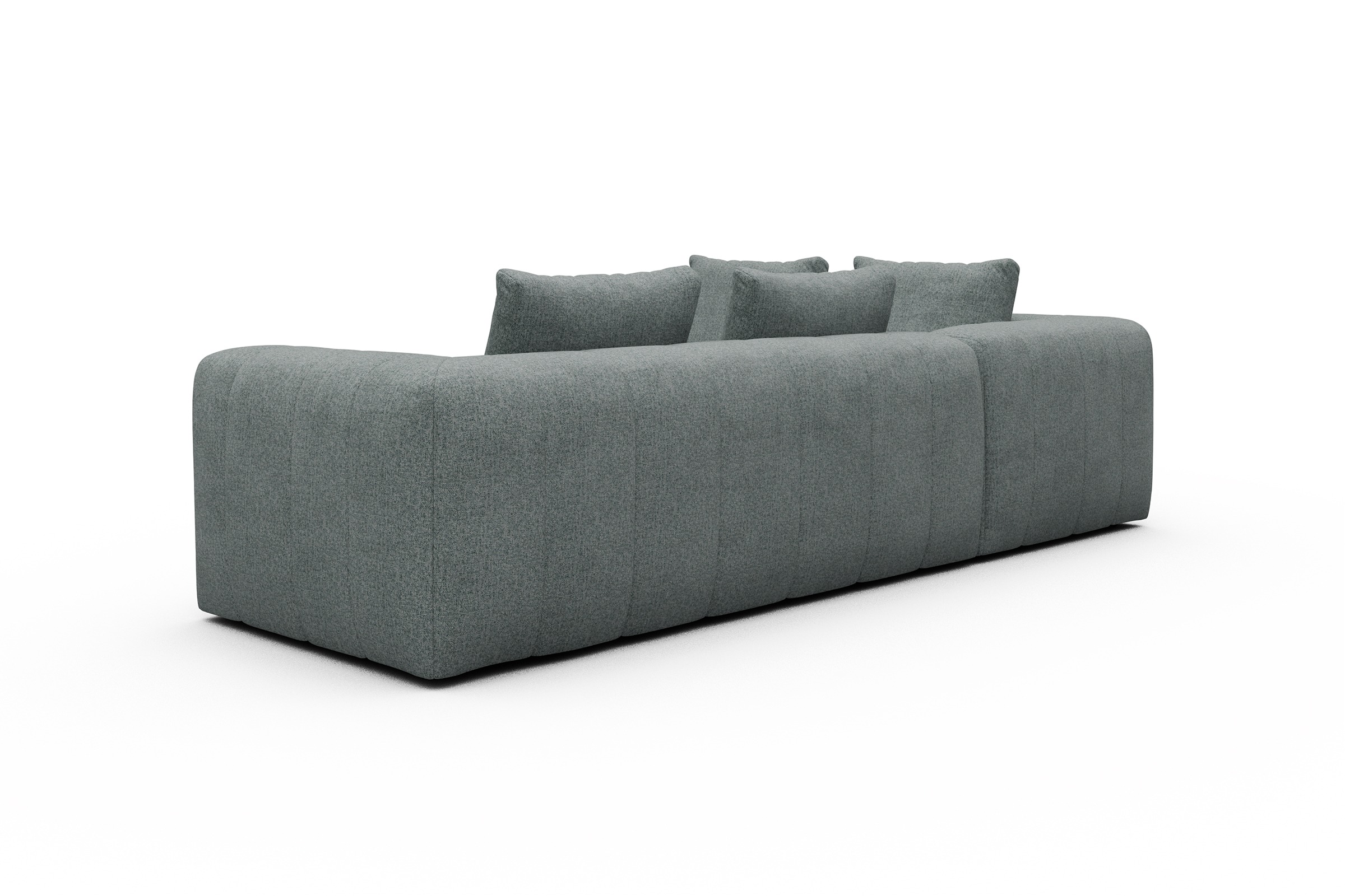 Ecksofa Hugo 2x 2,5-Sitzer Armlehne rechts Casone-Light-Mixed-Green