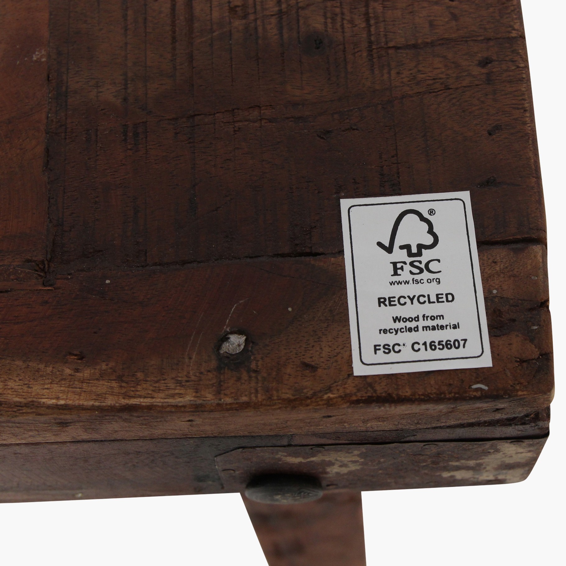 Raw Materials Klapptisch Vintage Recyclingholz Braun