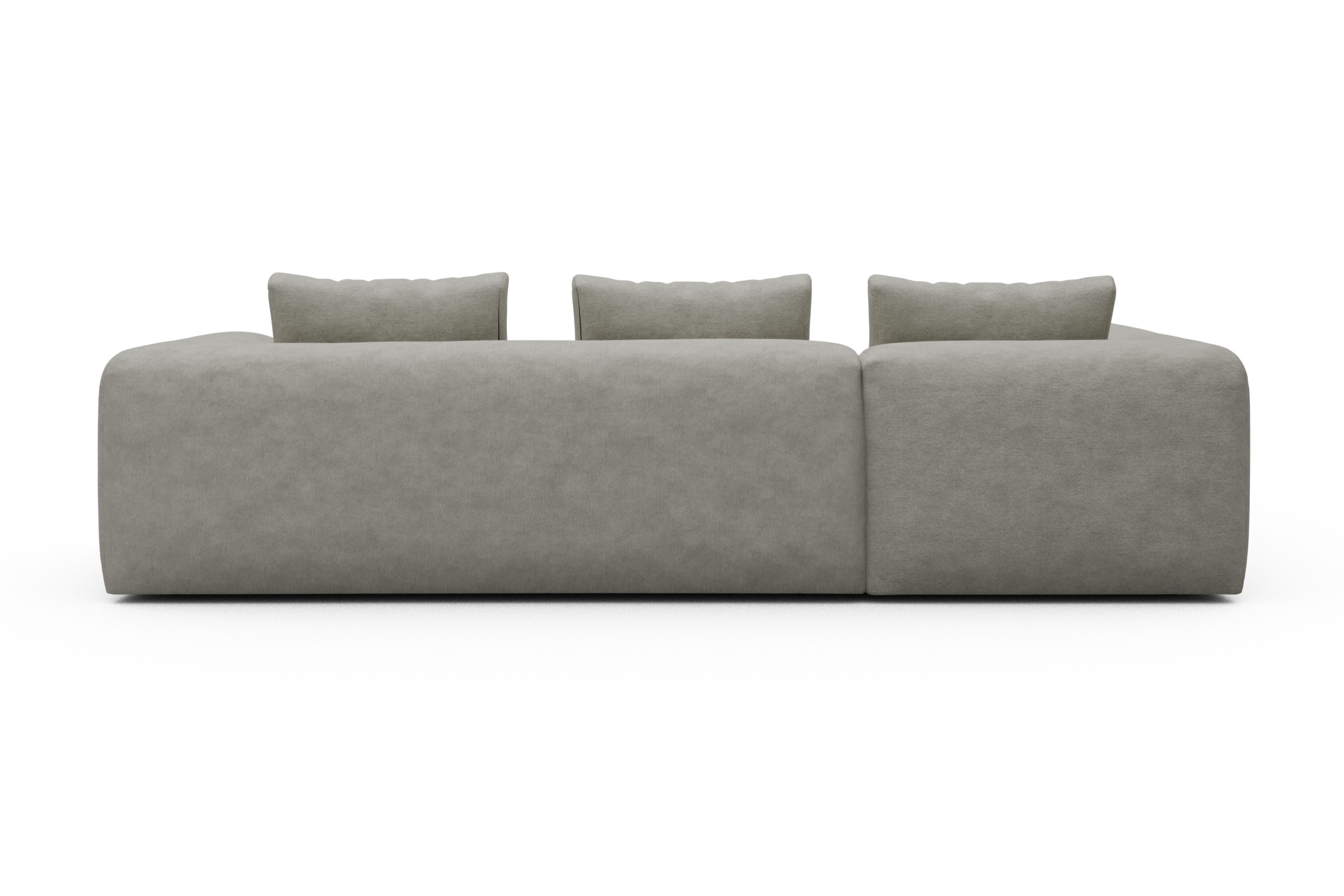 Ecksofa Fred 2x 2,5-Sitzer links offen Carreno-Moon-Stone-White