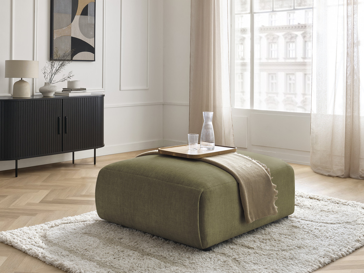 Bobochic Jana Pouf 94 × 114 cm Samt Grün