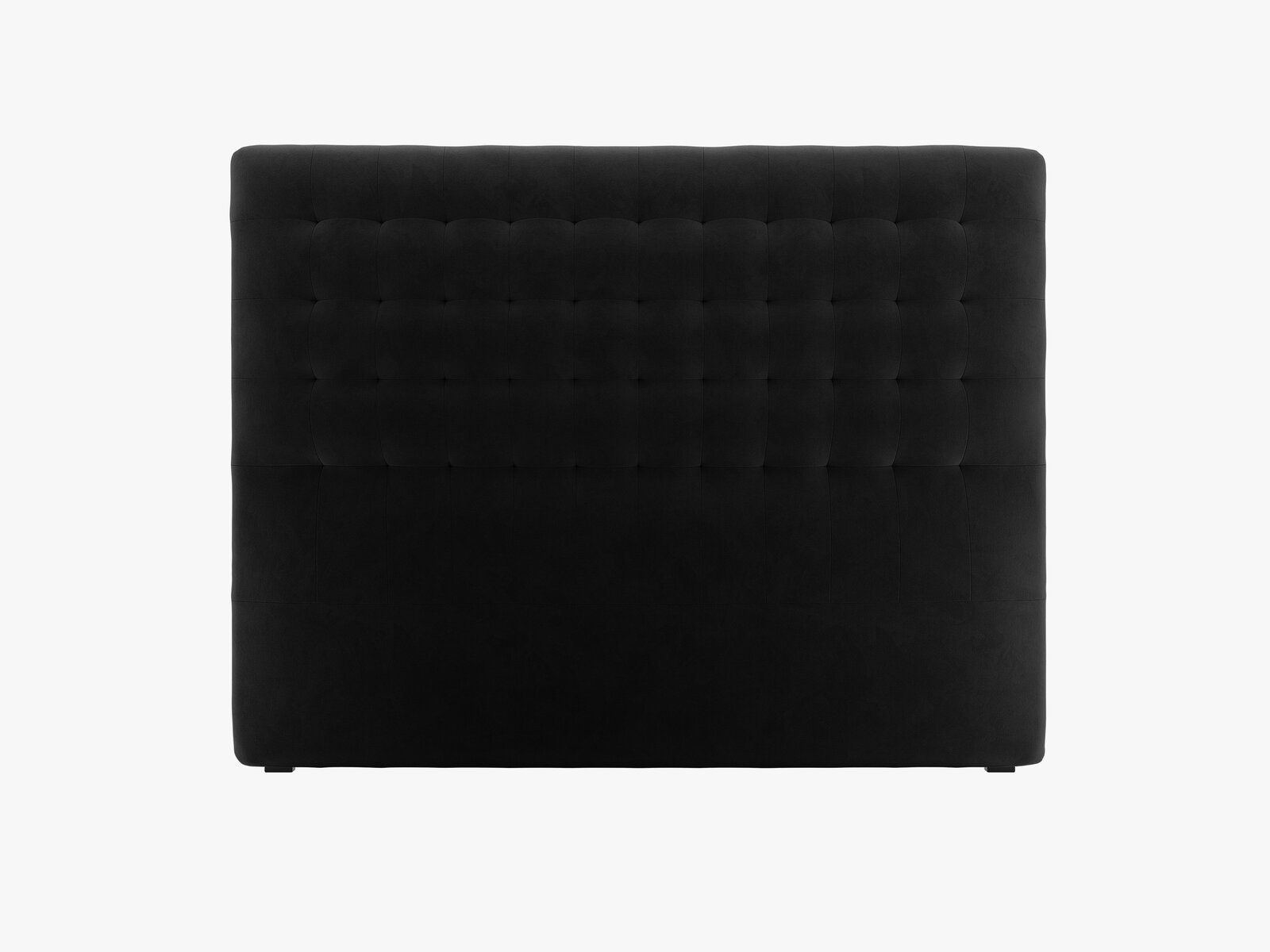 Micadoni Nova Samtiger Kopfteil 120 cm (H 120 cm) Samt Paris Schwarz 160x120