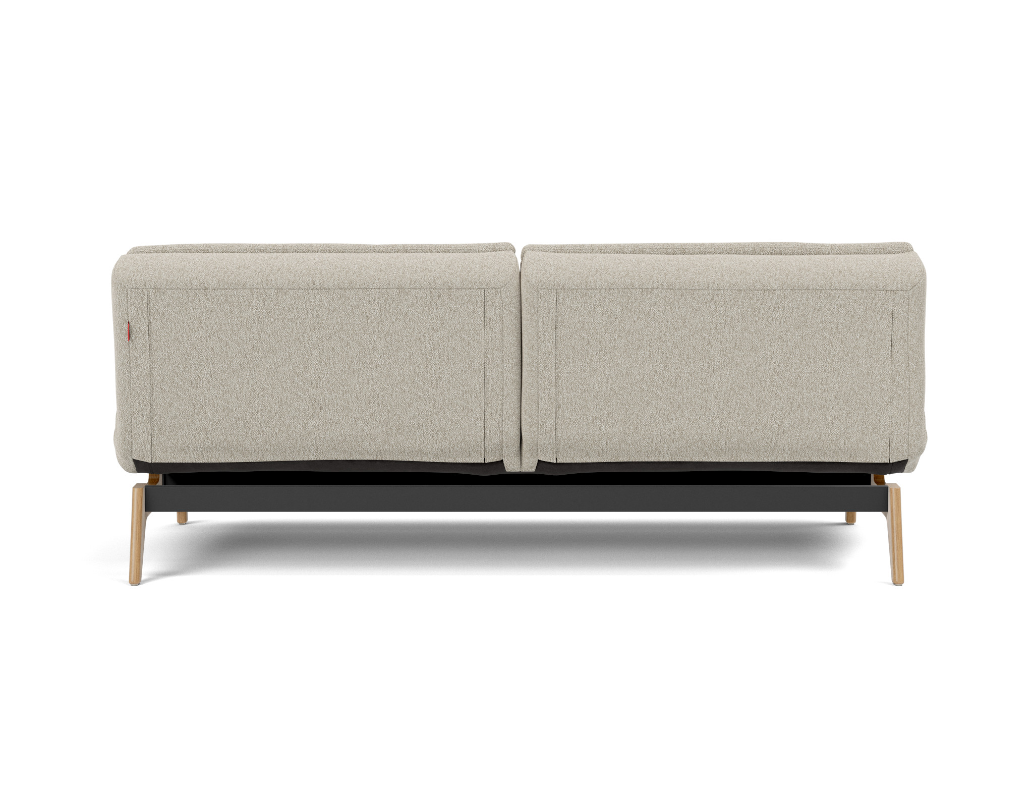 Schlafsofa Dublexo Boucle Skandi 539-Beige Beine Eiche