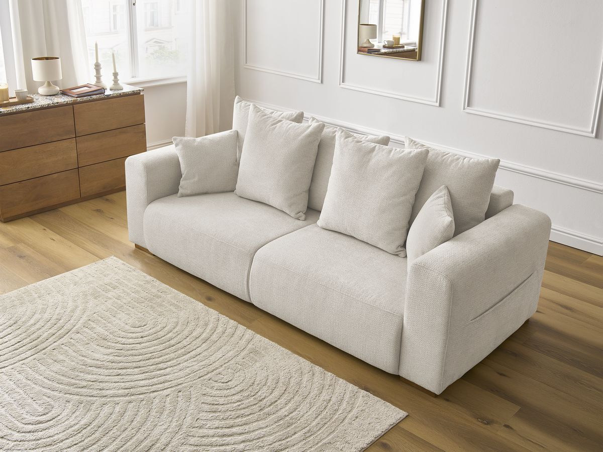 Bobochic Sidonie Sofa 3-Sitzer Melange-Stoff Beige