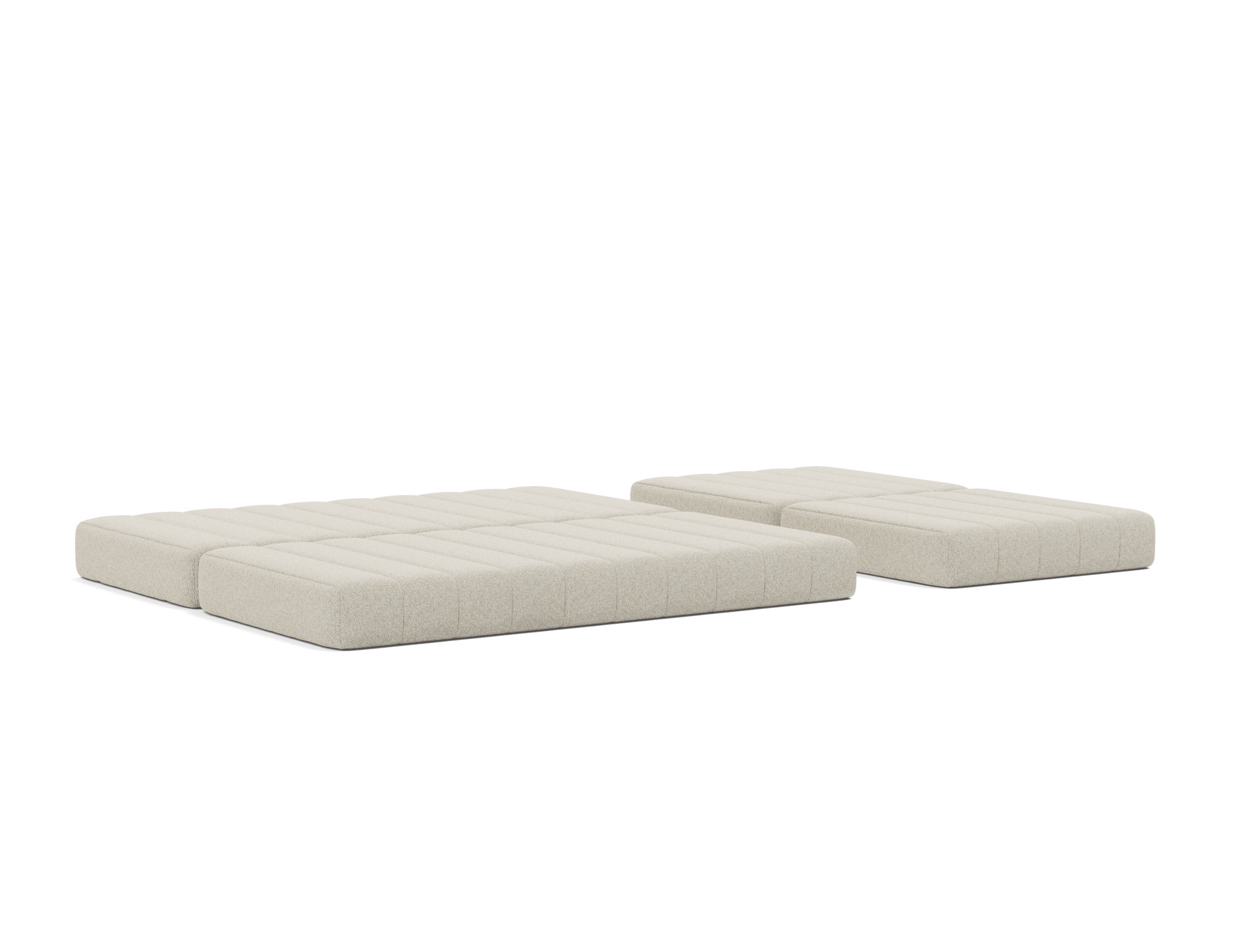 Schlafsofa CozyPad Grand mit Armlehnen Boucle Skandi 539-Beige