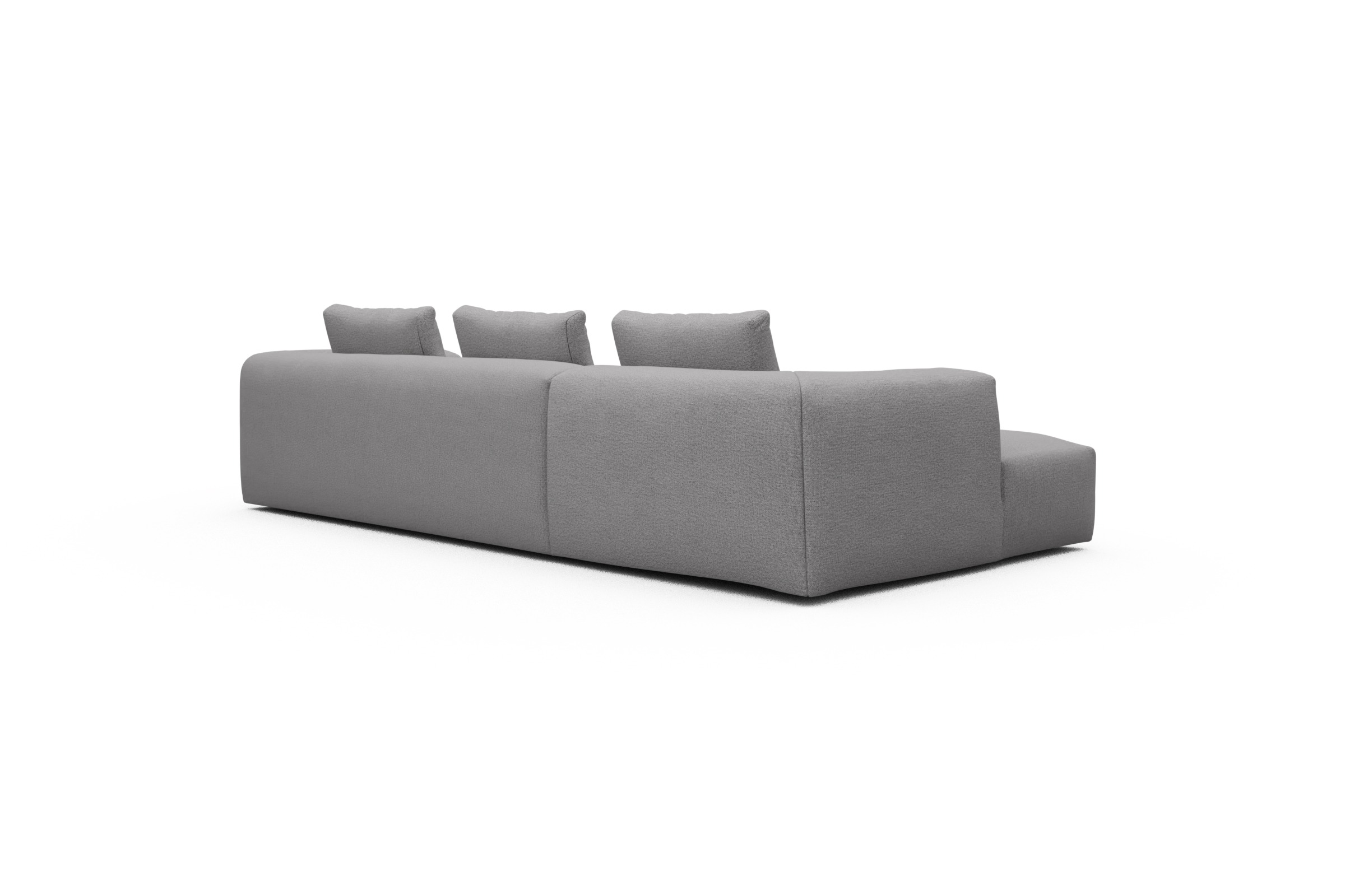 Ecksofa Fred Chaiselongue links mit 2,5-Sitzer Sama-Grey