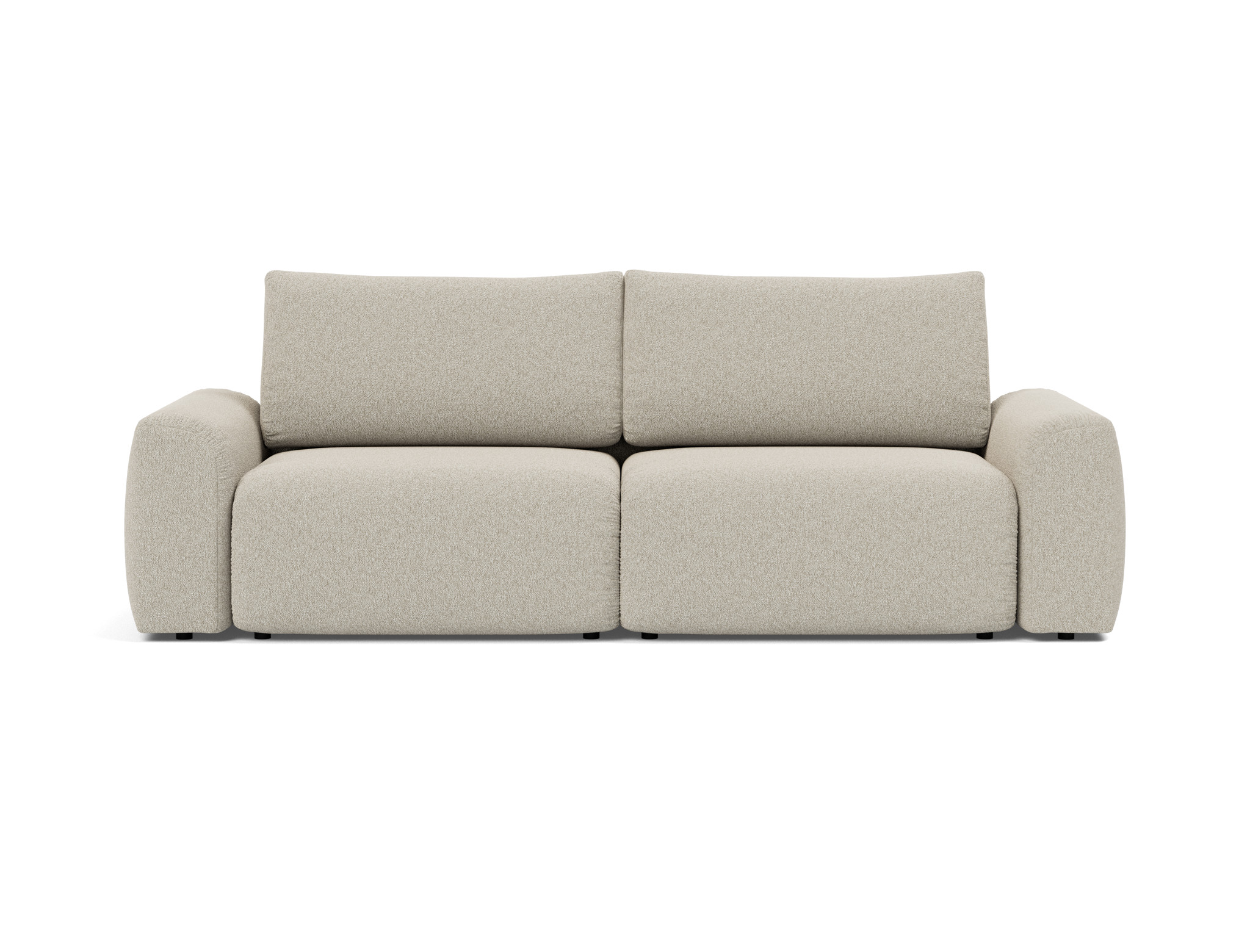 Schlafsofa Norum mit Chunky-Armlehnen Boucle Skandi 539-Beige