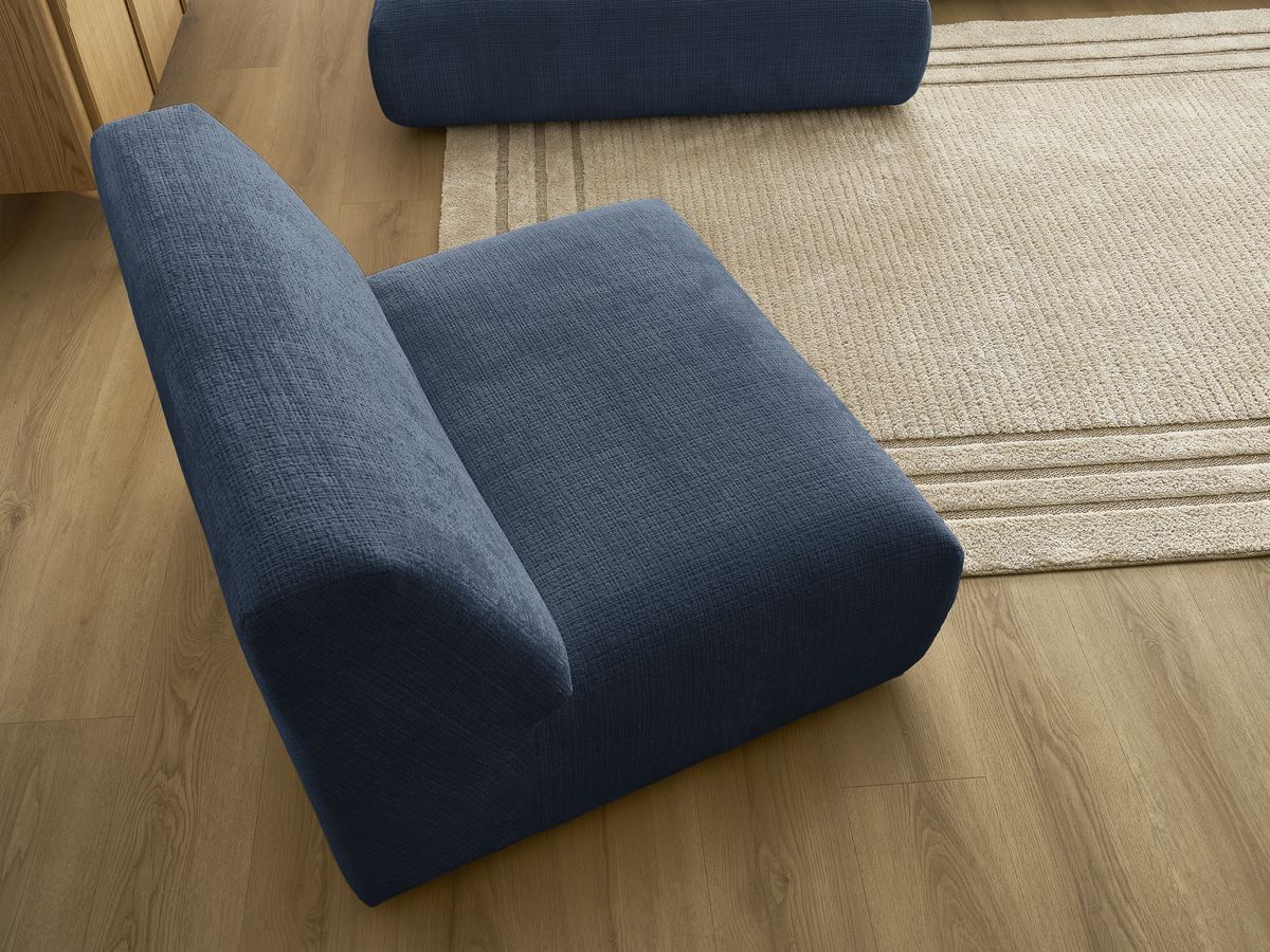 Bobochic Sirius Ecksofa 405 × 170 cm Strukturstoff Dunkelblau Ecke links