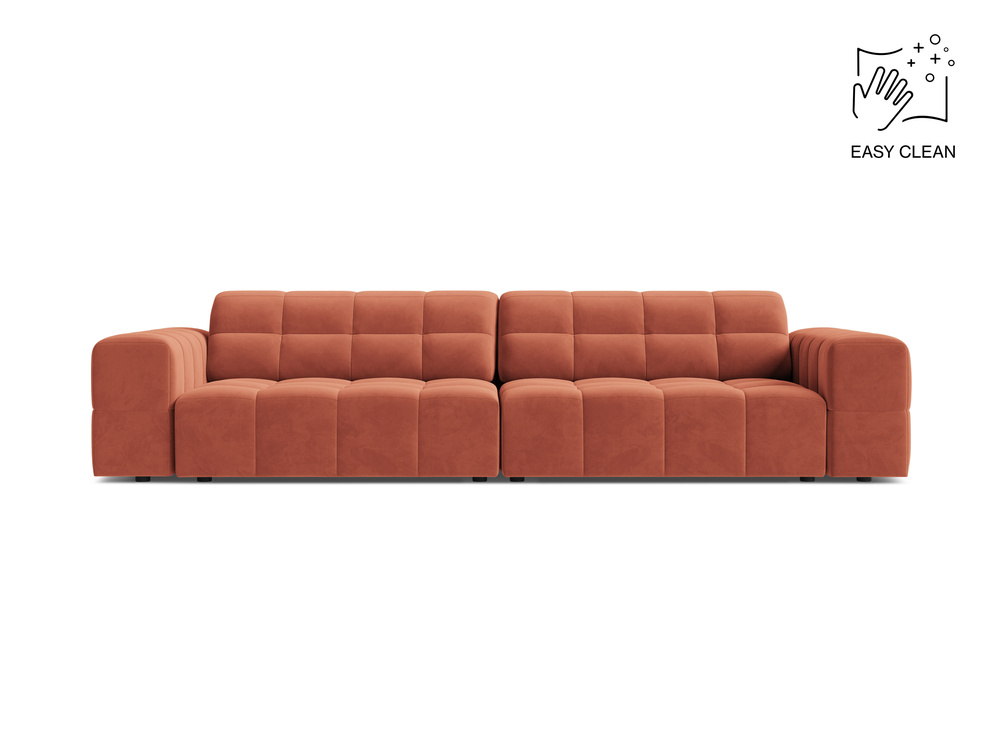 Cosmopolitan Design Sofa Chicago 4-Sitzer Samt Venus Koralle