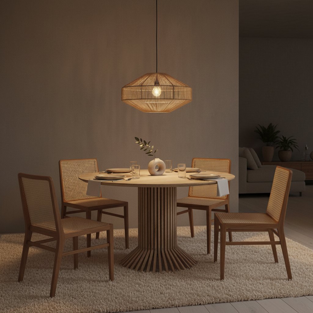 Raw Materials Esszimmerstuhl Nova Teak/Rattan Armlehnen