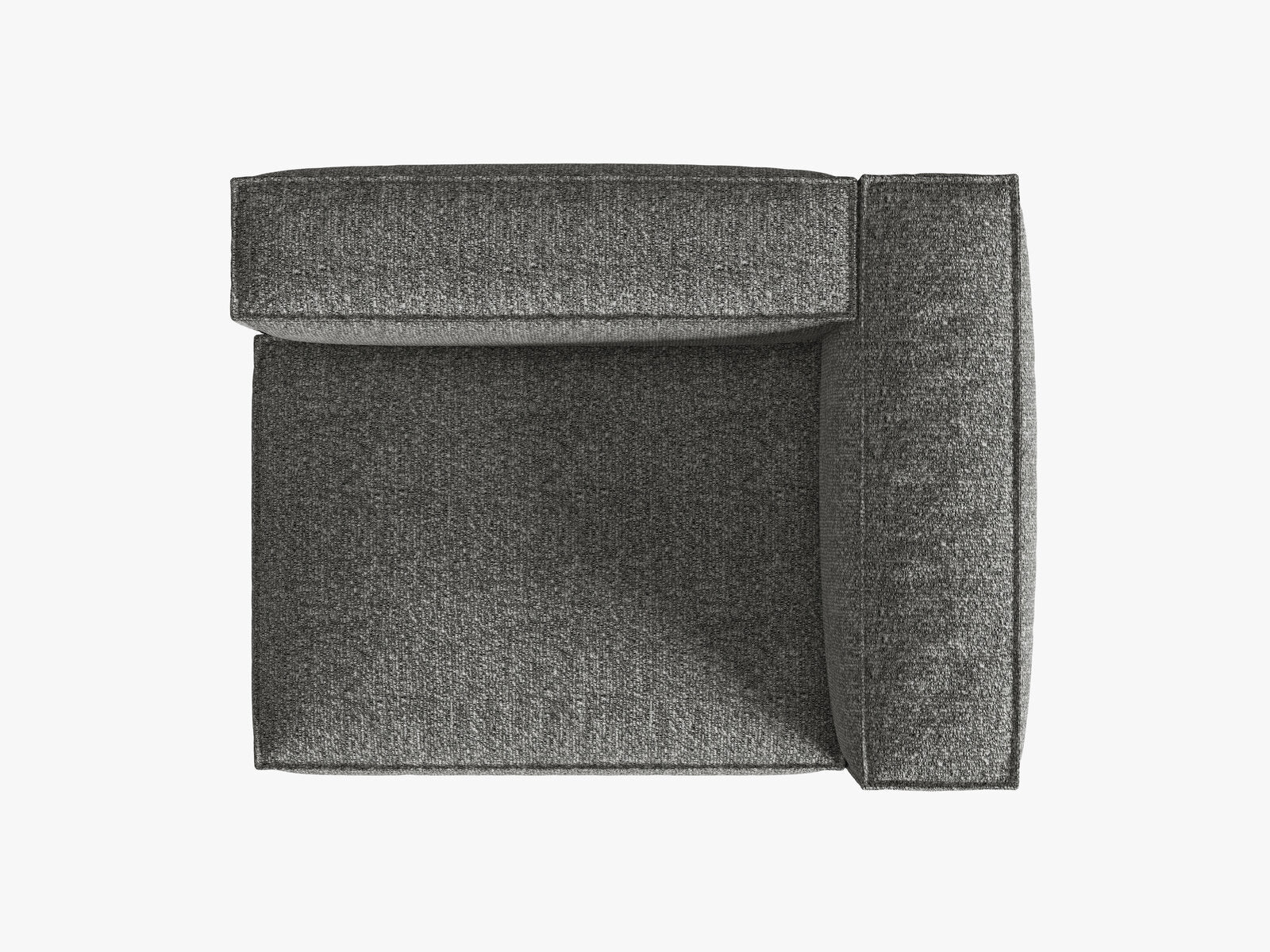 Micadoni Eckmodul Nuria 2-Sitzer Boucle Monet Graphit Rechts
