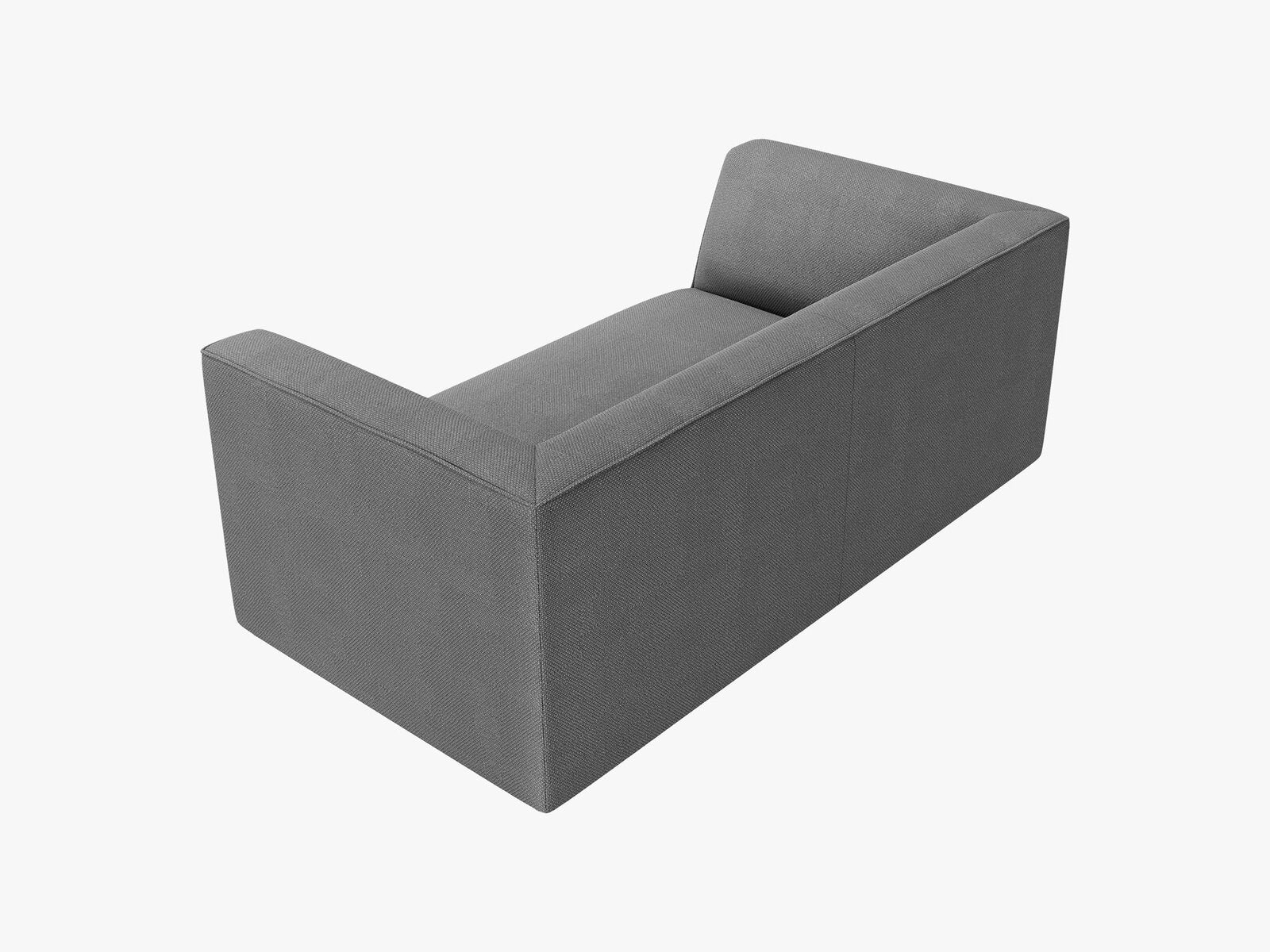 Micadoni Sofa Ruby 2-Sitzer Strukturierter Stoff Ottawa Grau