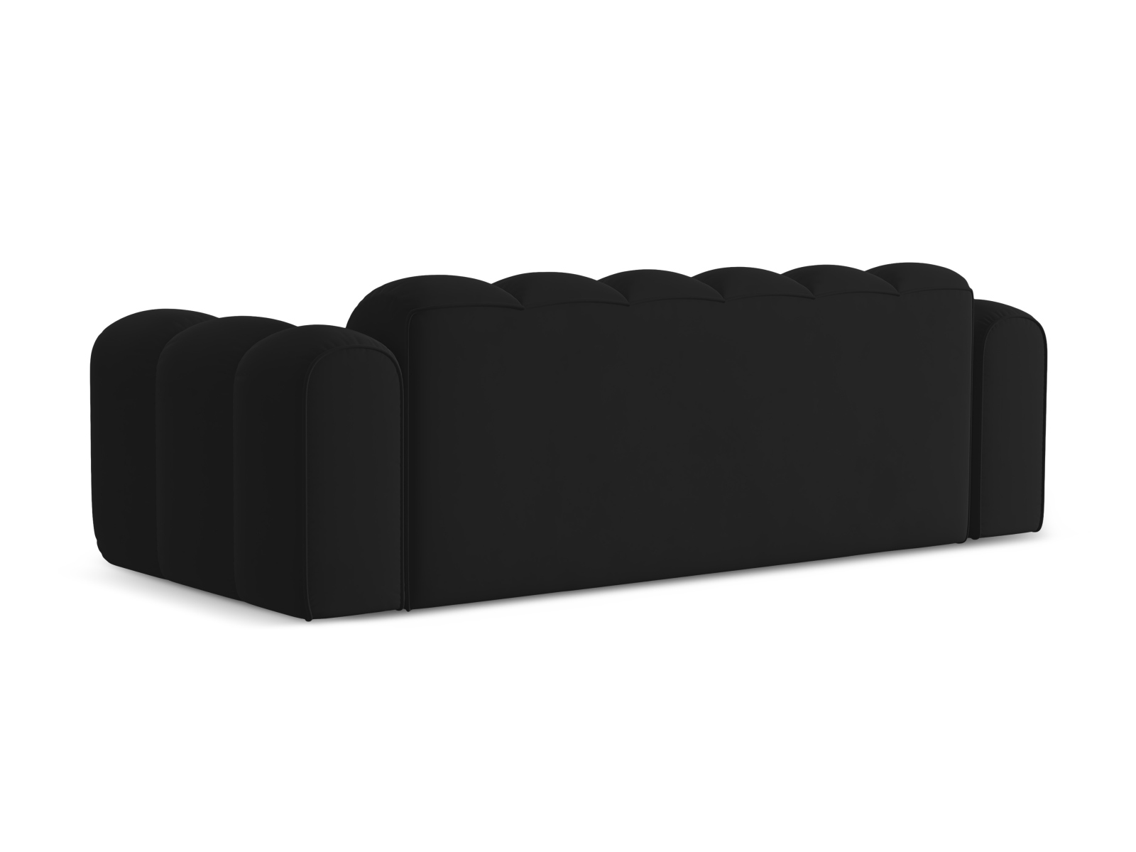 Cosmopolitan Design Sofa Treno 4-Sitzer Samt Bluvel Schwarz