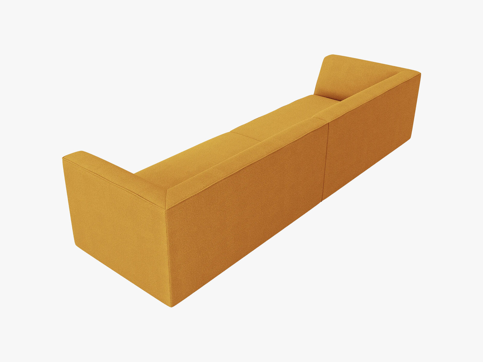 Micadoni Sofa Ruby 4-Sitzer Strukturierter Stoff Ottawa Gelb