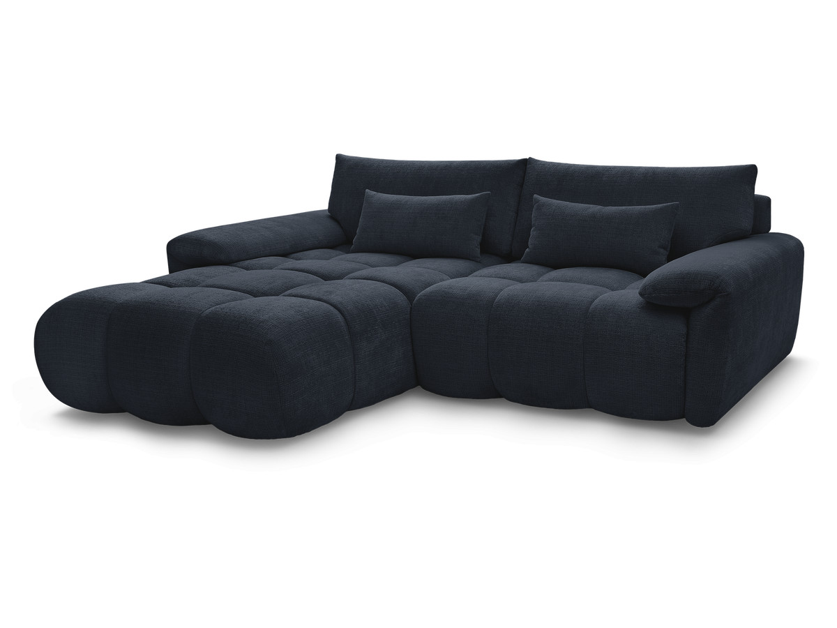 Bobochic Ivane Ecksofa Strukturstoff Dunkelblau Ecke links