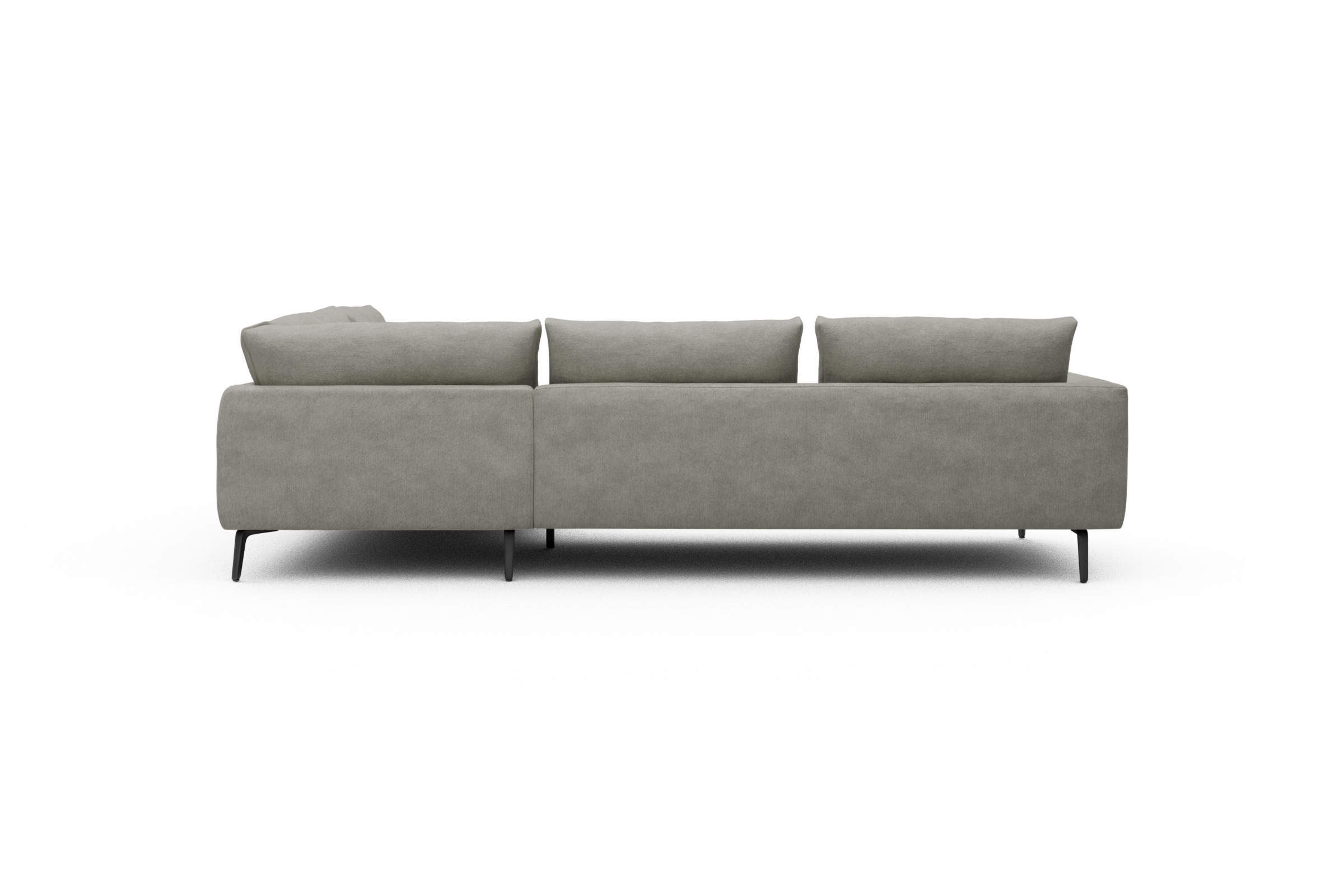 Ecksofa Karl Relax-Ecke rechts mit 2,5-Sitzer Carreno-Moon-Stone-White