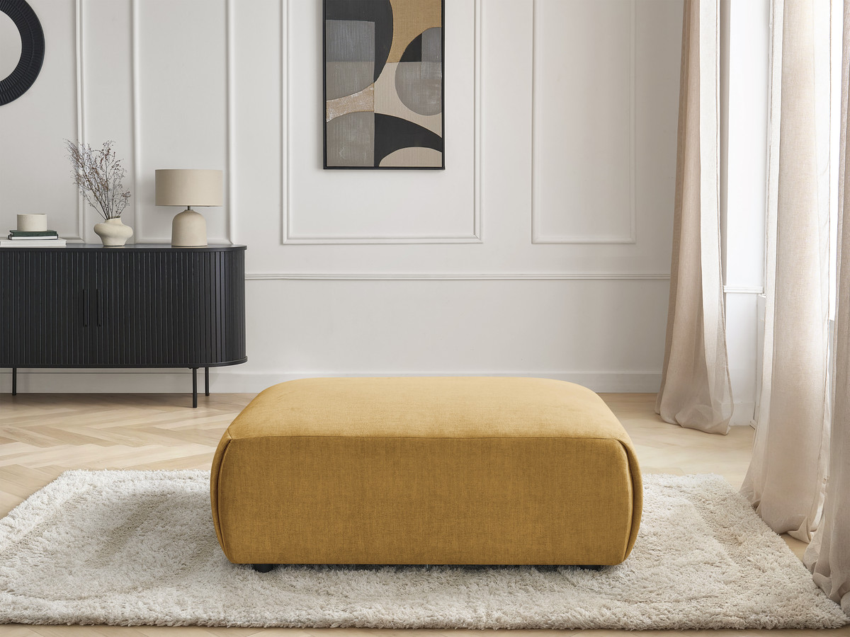 Bobochic Jana Pouf 94 × 114 cm Samt Gelb