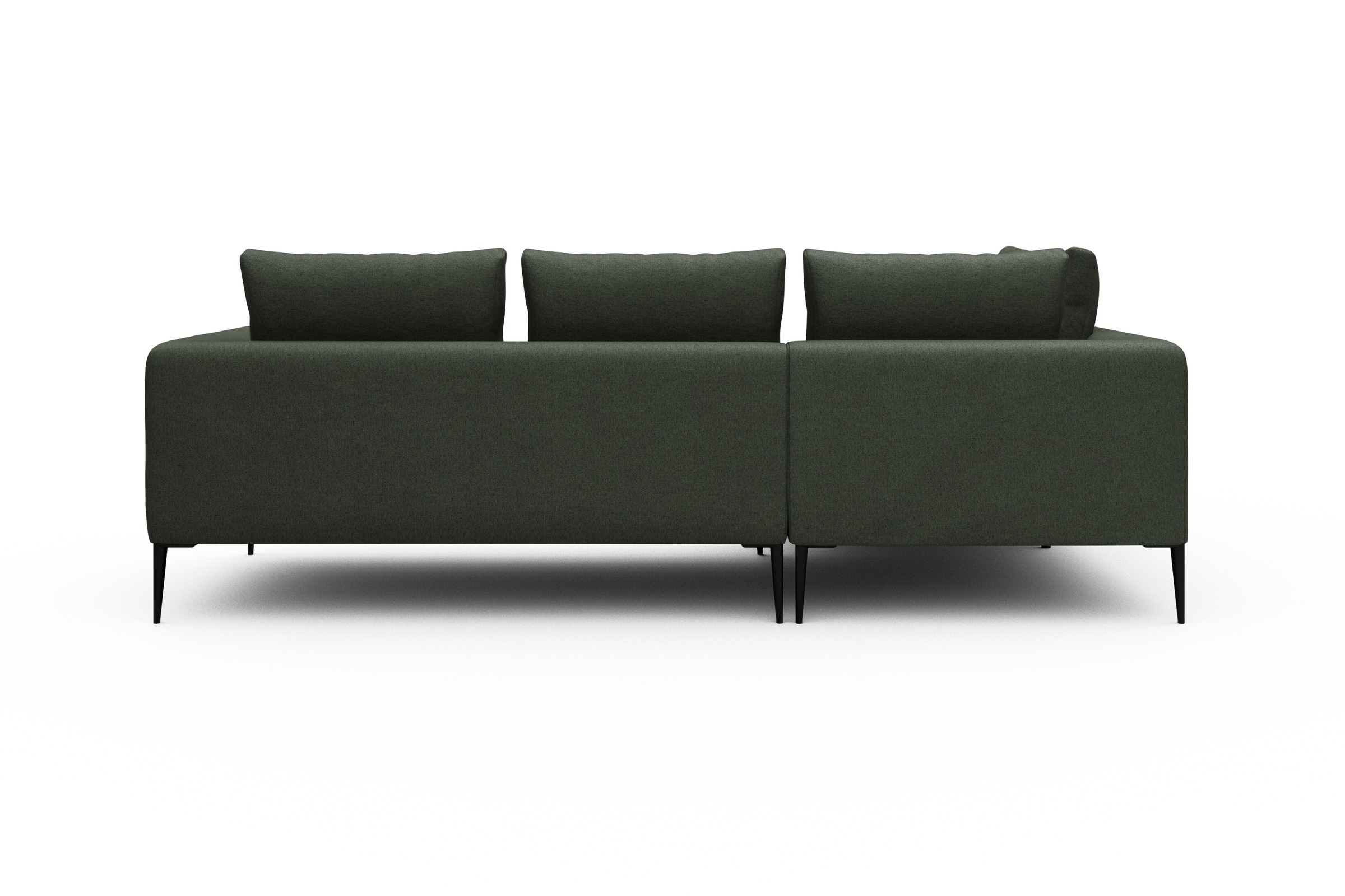 Ecksofa Paul Relax-Ecke links mit 2-Sitzer Denari-Forest-Green