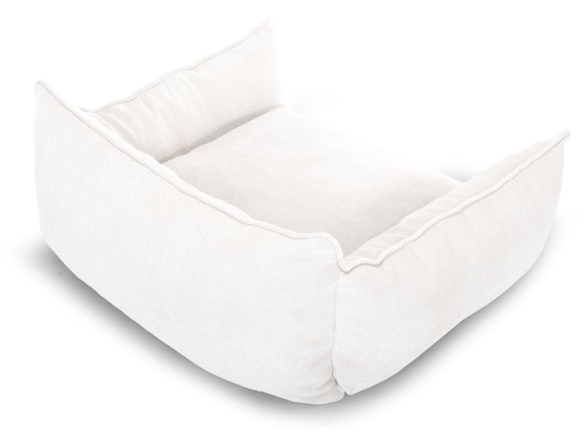 Bobochic Pluto Hundekorb Strukturstoff Weiß, Größe M (65 cm)