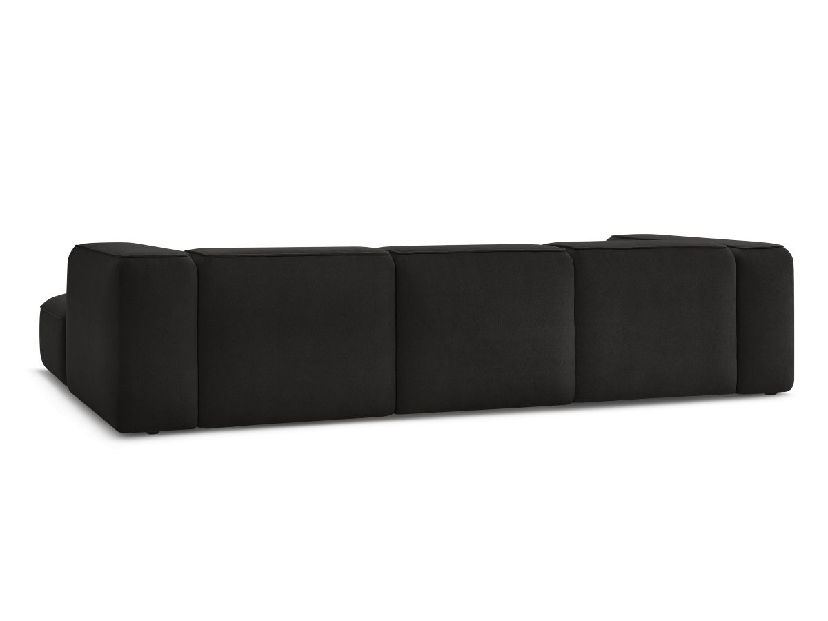 Bobochic Zephyr Wohnlandschaft mit Pouf Strukturstoff Schwarz