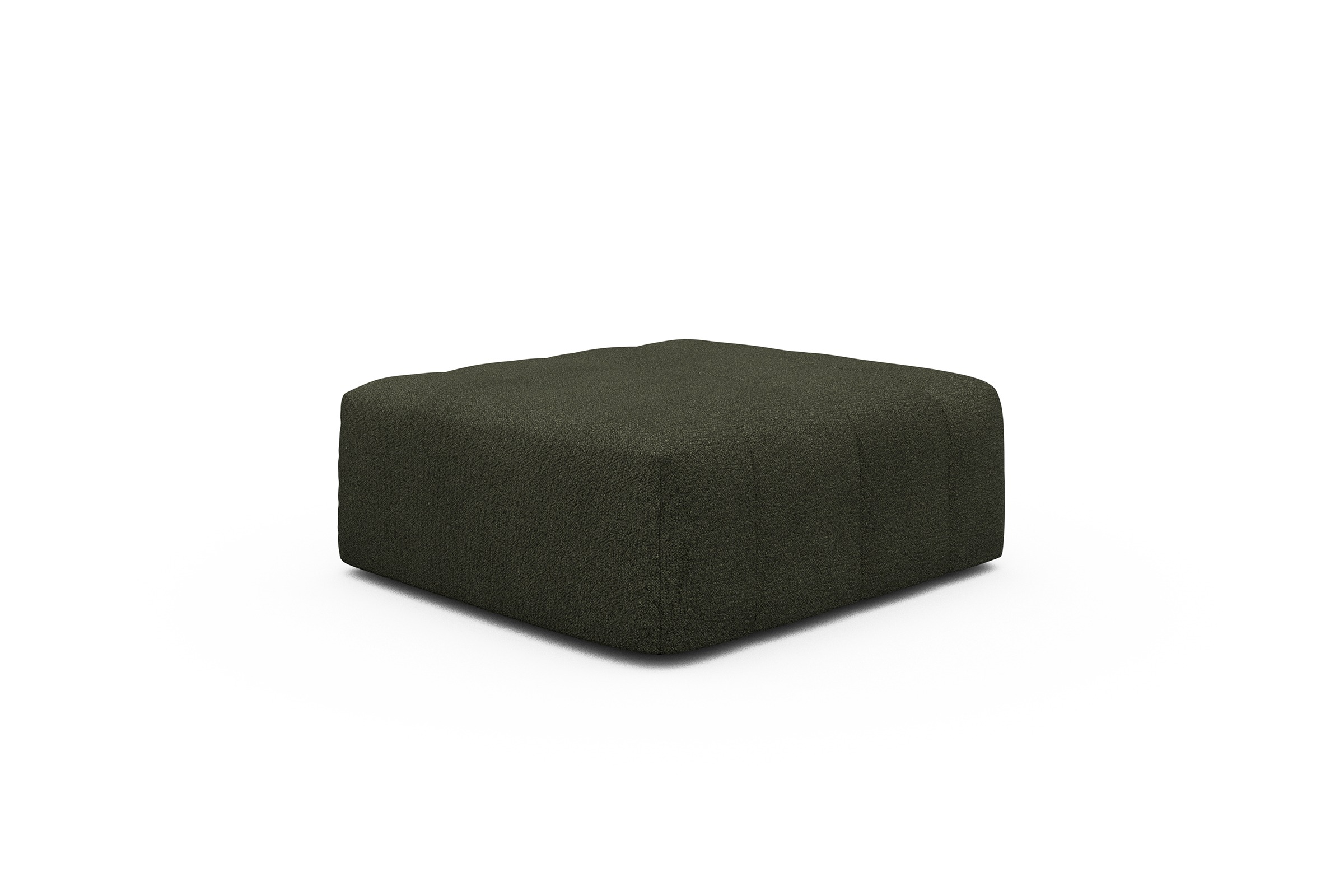 Sitzhocker Hugo Ottomane Boucle-Forest-Green