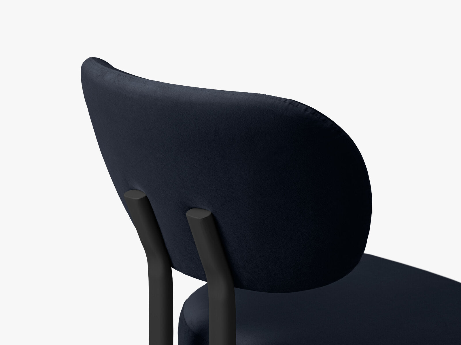 Micadoni Stuhl Sam Samt Magic Velvet Schwarz Metall Schwarz